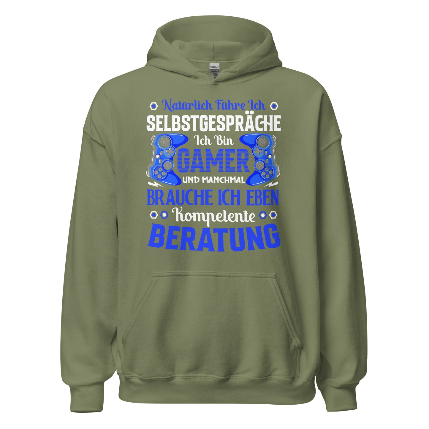 Lustiger Hoodie mit Spruch "Ich bin Gamer der Selbstgespräche führt" für Gaming-Enthusiasten