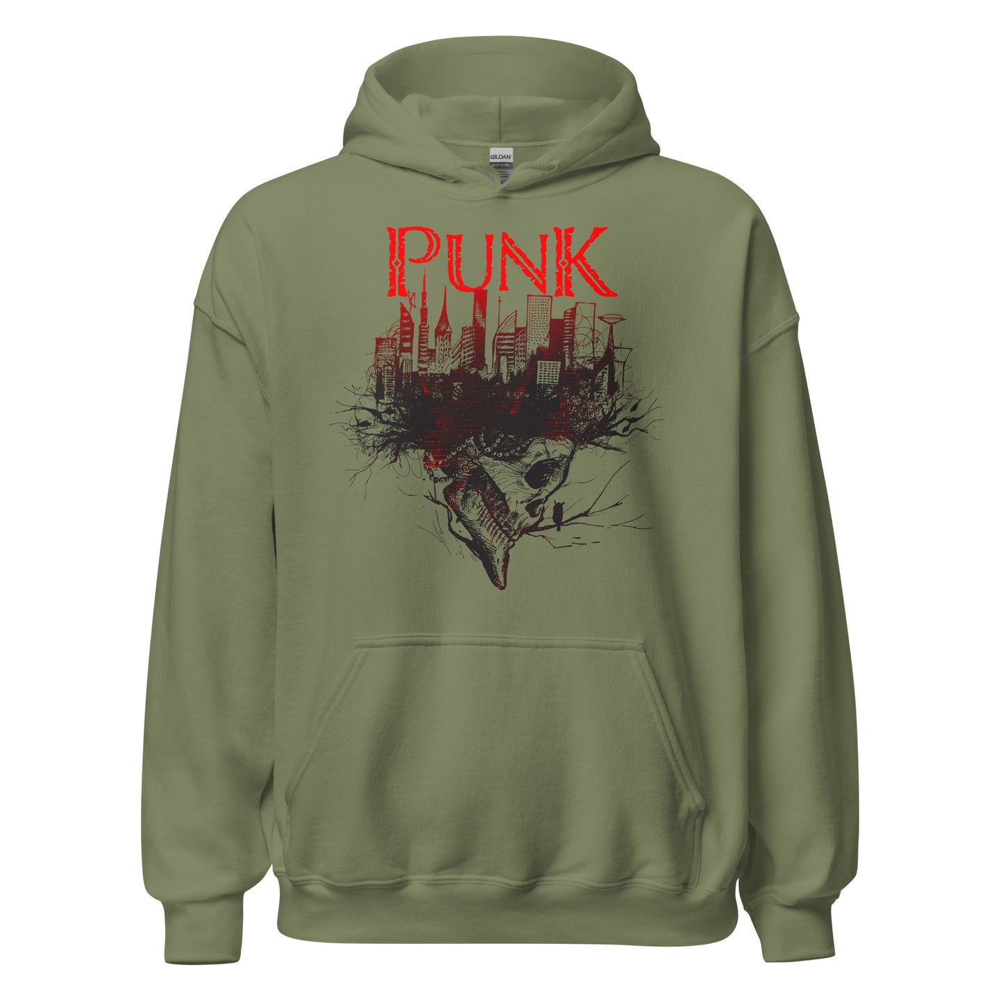 PUNK! Totenkopf Style Hoodie | Trendiger Kapuzenpullover
