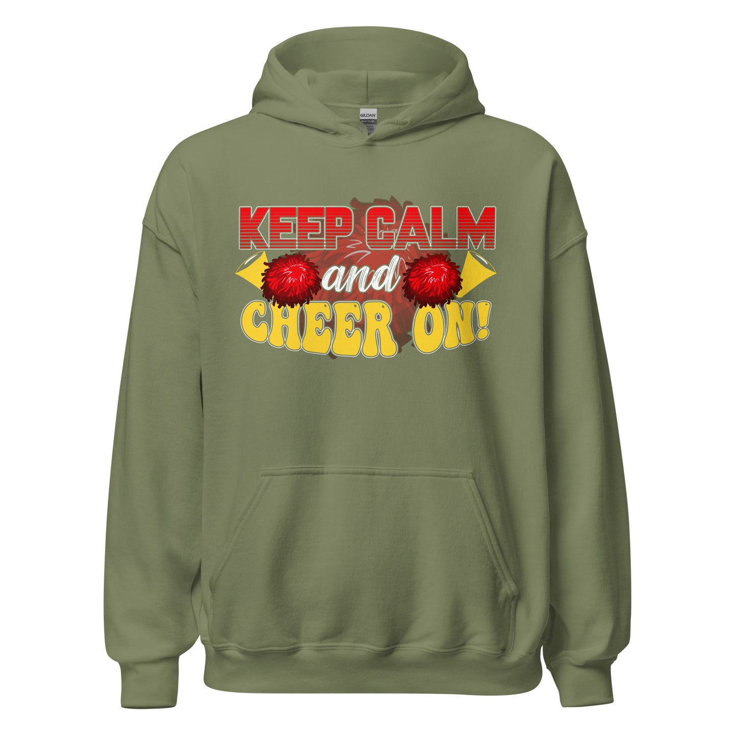 Hoodie mit Motto: Keep Calm and CHEER ON! Cheerleading Power