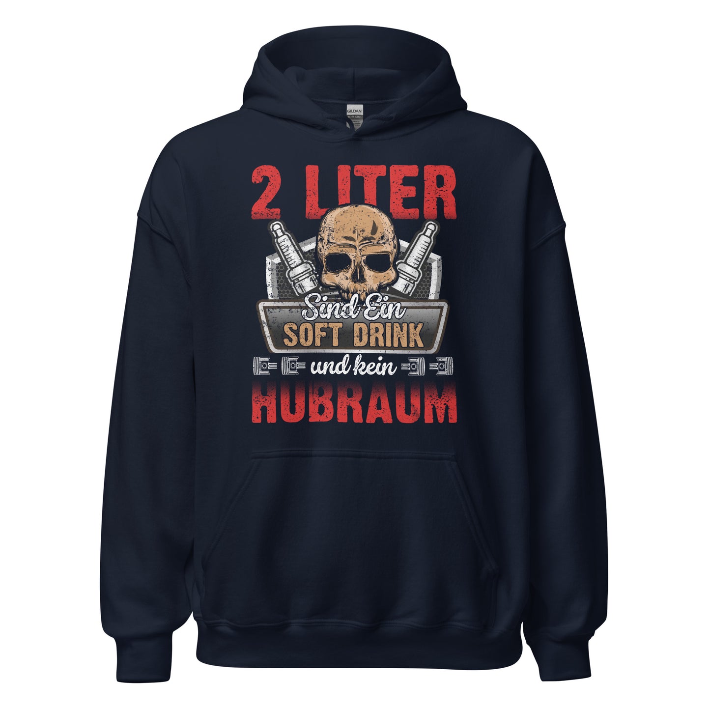 2 Liter Hubraum sind ein Softdrink! Hoodie | Lustiger Kapuzenpullover für Auto-Enthusiasten