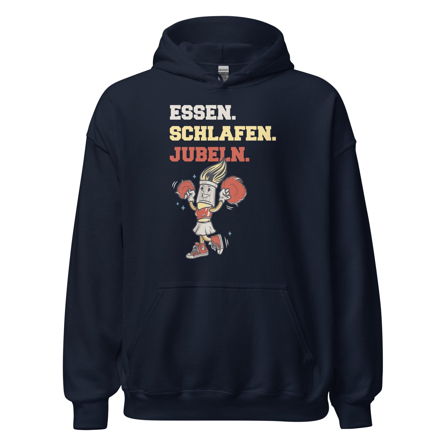 Essen Schlafen Jubeln Hoodie - Cooler Kapuzenpullover für Cheerleader