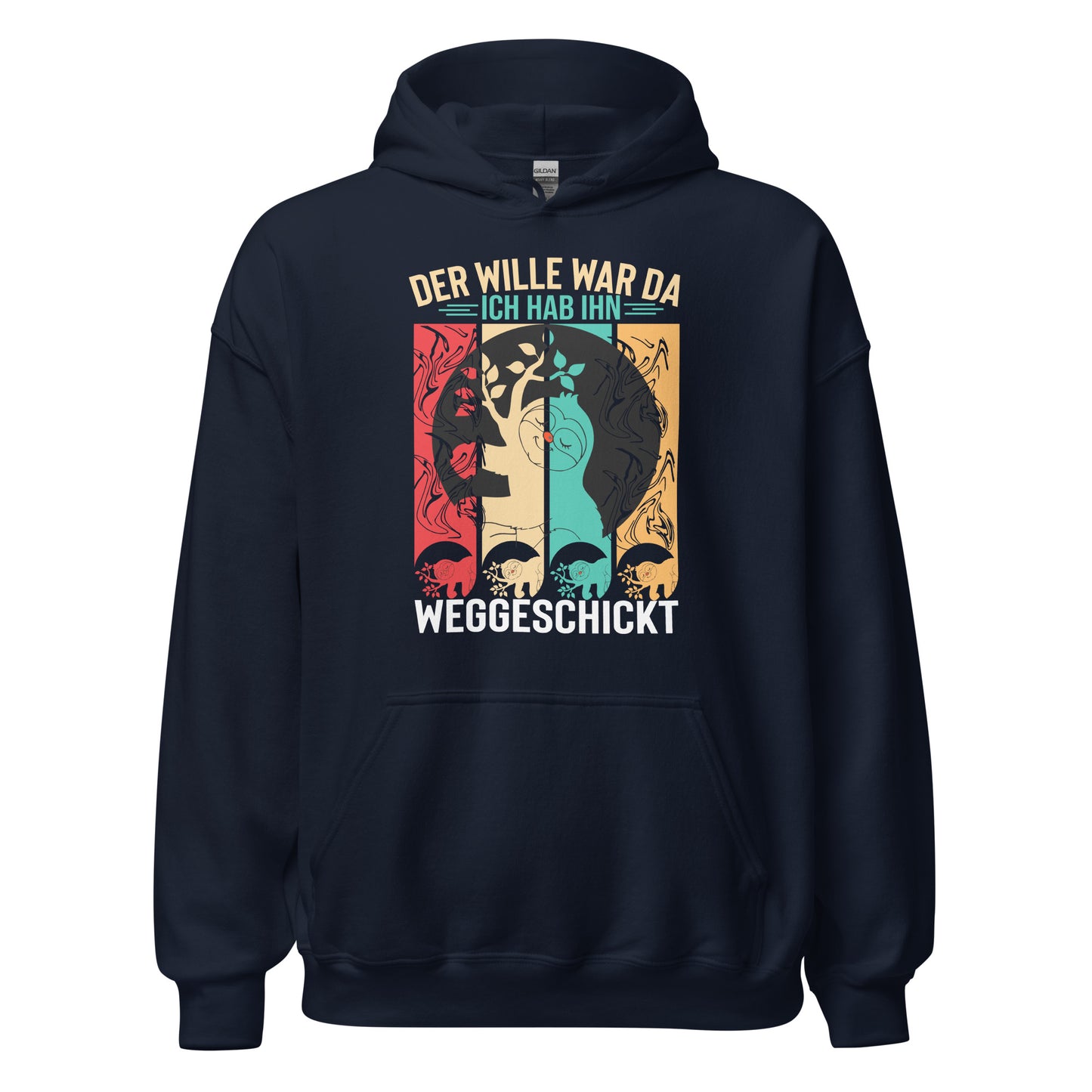 Wille weggeschickt Hoodie - Motivierender Kapuzenpullover für Durchhaltevermögen
