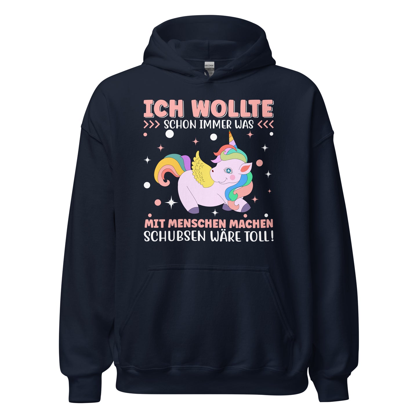 Lustiger Menschenliebhaber Hoodie - Schubsen wäre toll!