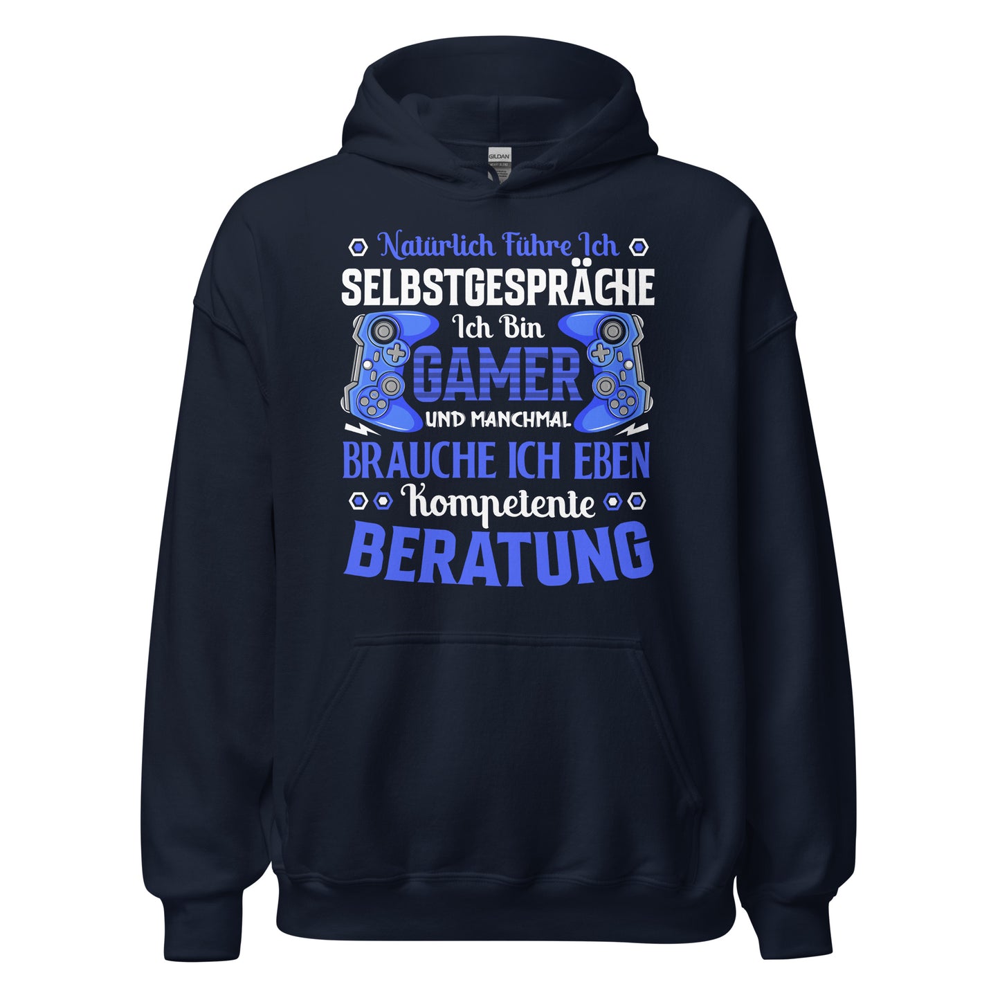 Lustiger Hoodie mit Spruch "Ich bin Gamer der Selbstgespräche führt" für Gaming-Enthusiasten