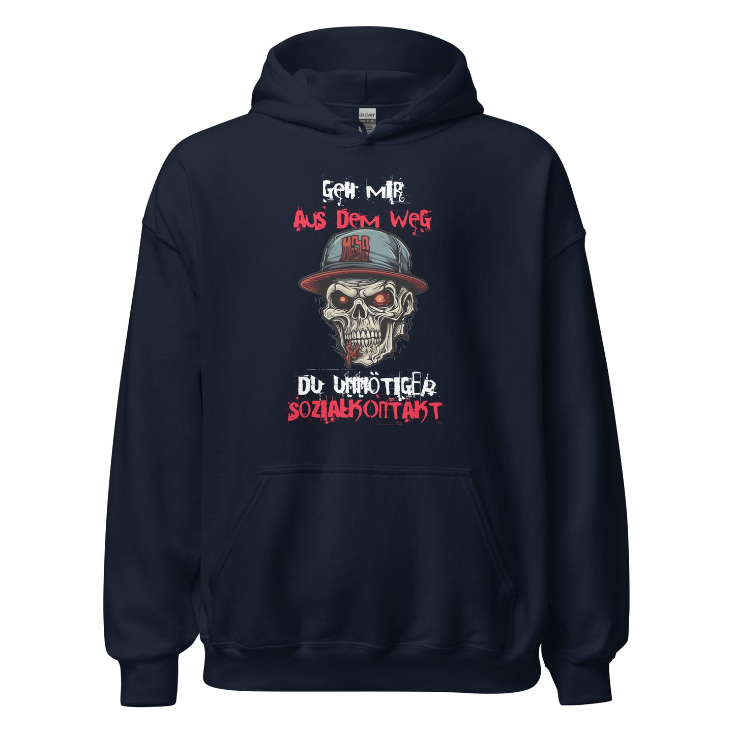 Geh mir aus dem Weg! Unnötiger Sozialkontakt Hoodie | Witziger Kapuzenpullover