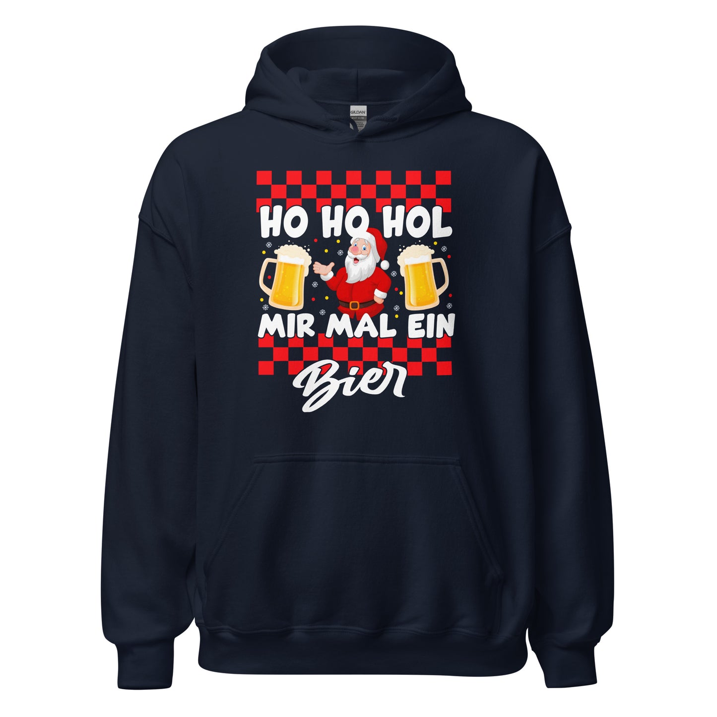 Ho Ho Hol mir mal ein Bier Hoodie - Weihnachten Spaß Kapuzenpullover