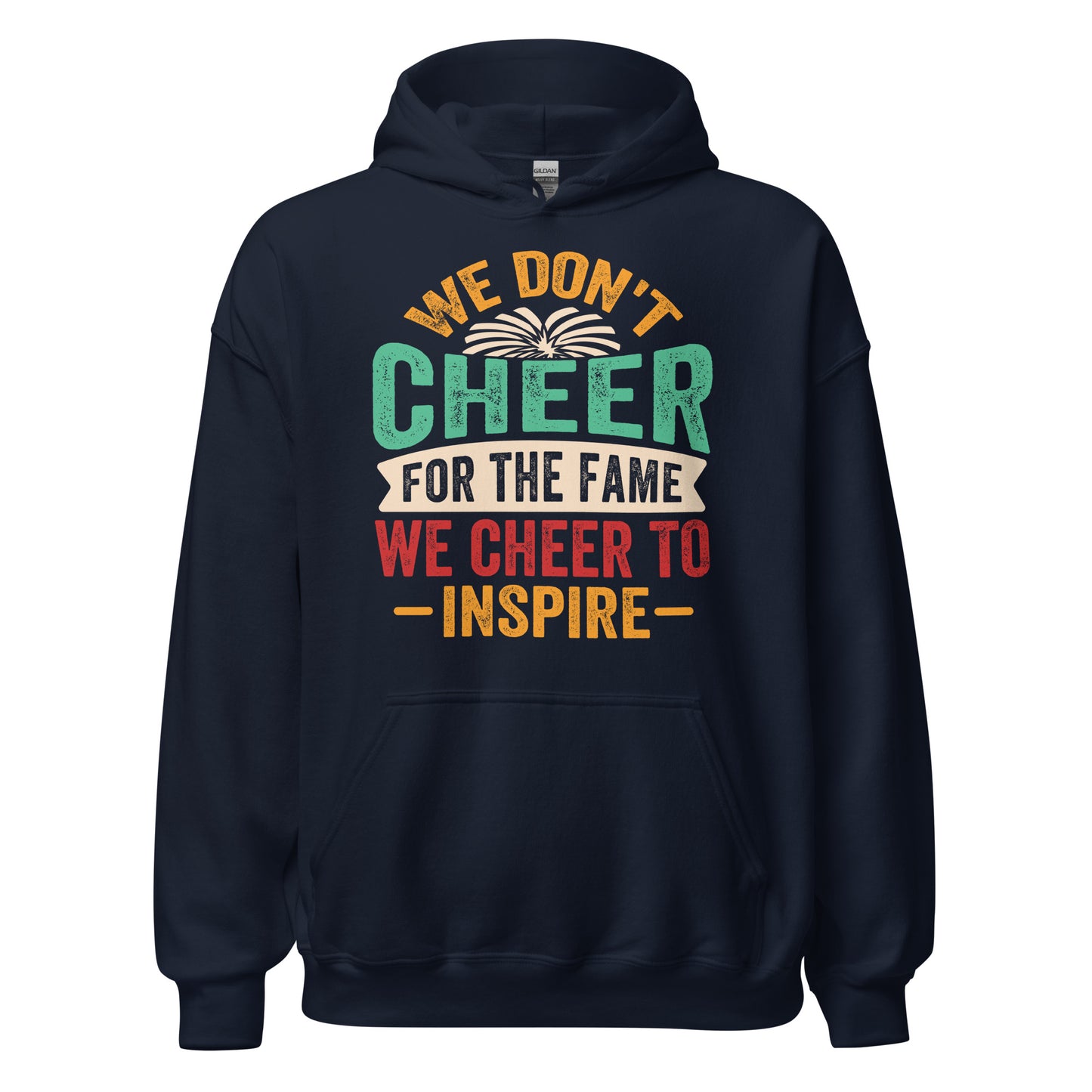 Inspiration statt Ruhm: Cheerleader Hoodie mit dem Slogan 'We don't CHEER for the Fame