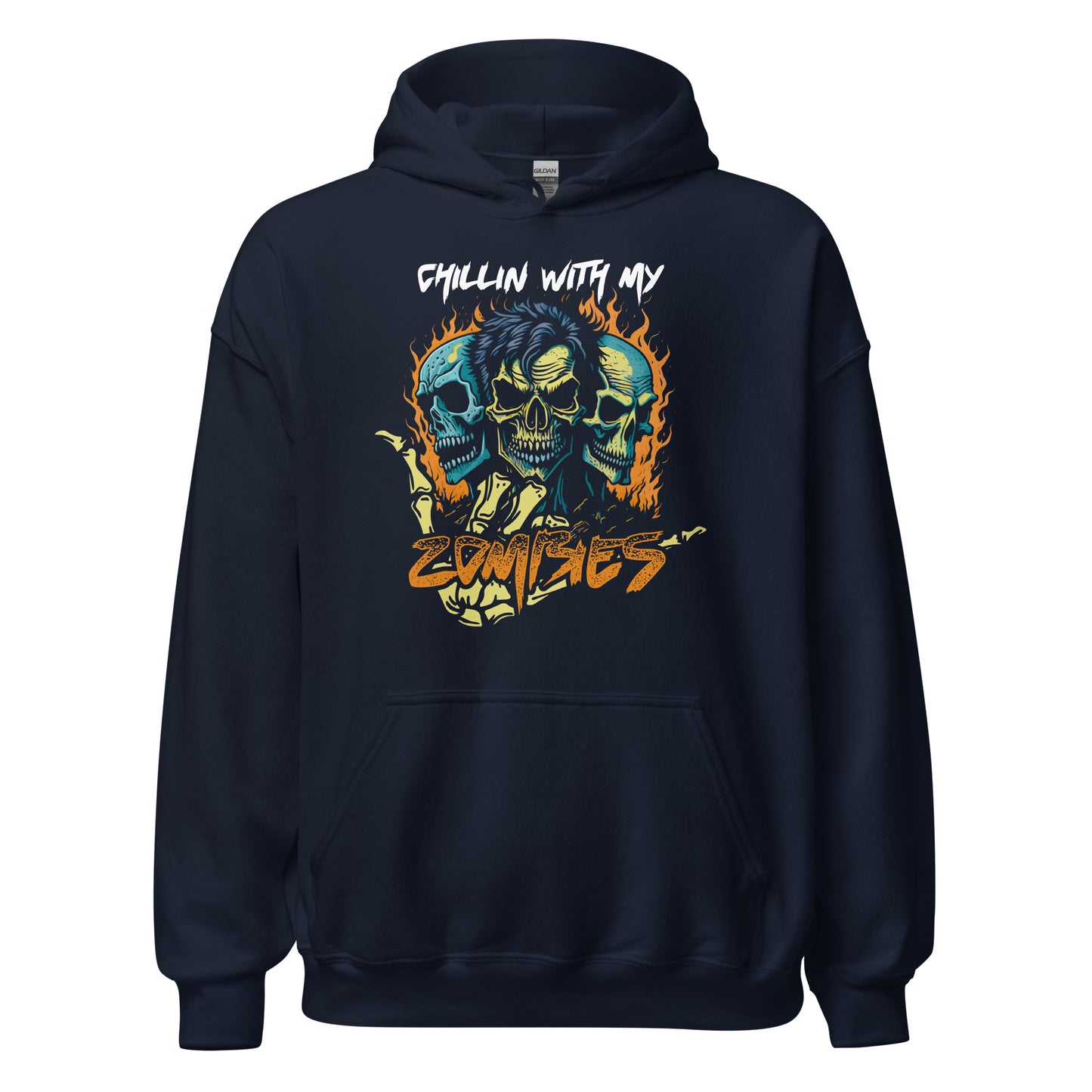 Halloween Hoodie: Chillin with my Zombies - Actiongeladener Kapuzenpullover für Gruselspaß