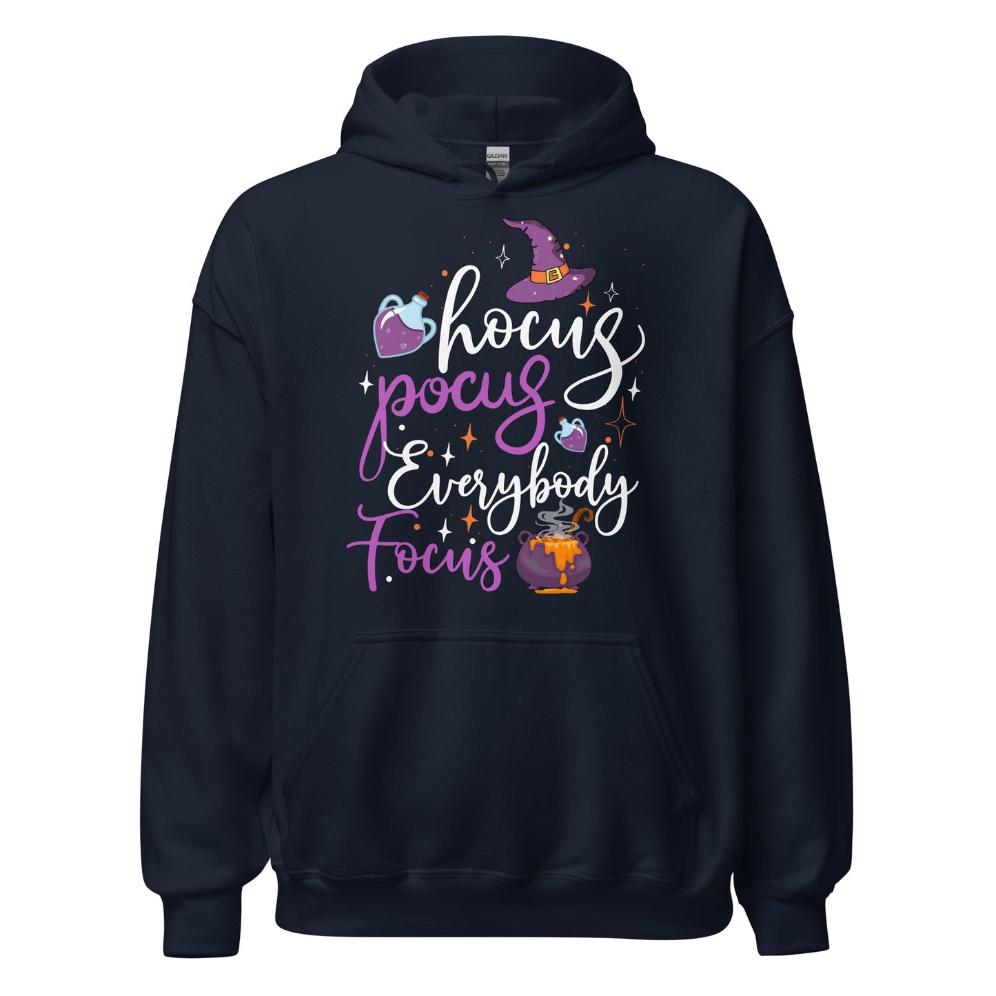 Halloween Hoodie: Hocus Pocus, Everybody Focus - Lustiger Kapuzenpullover für magischen Spaß
