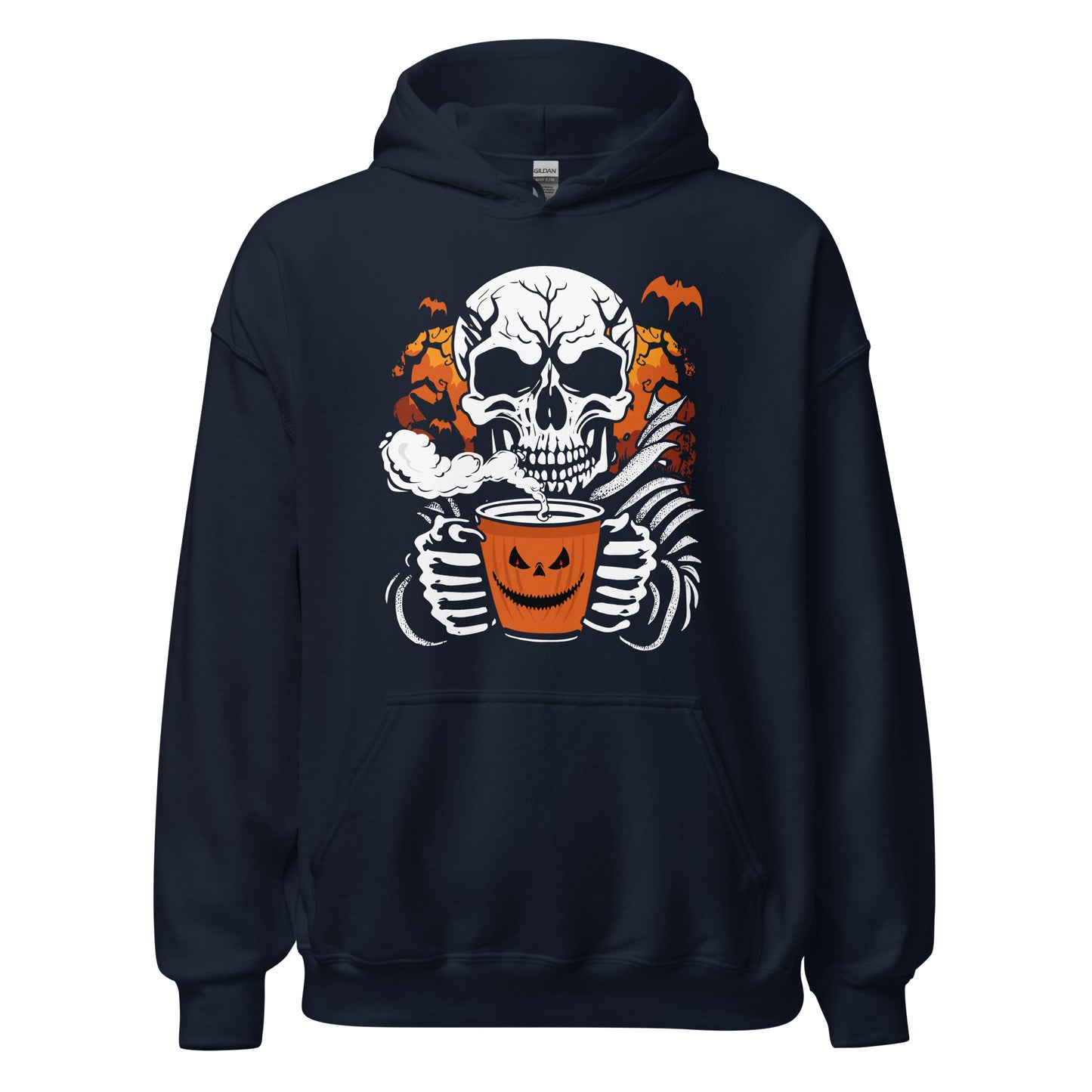 Hoodie: Skull Coffee - Kaffee Zeit. Gruseliger Pullover für Kaffeegenuss mit Stil