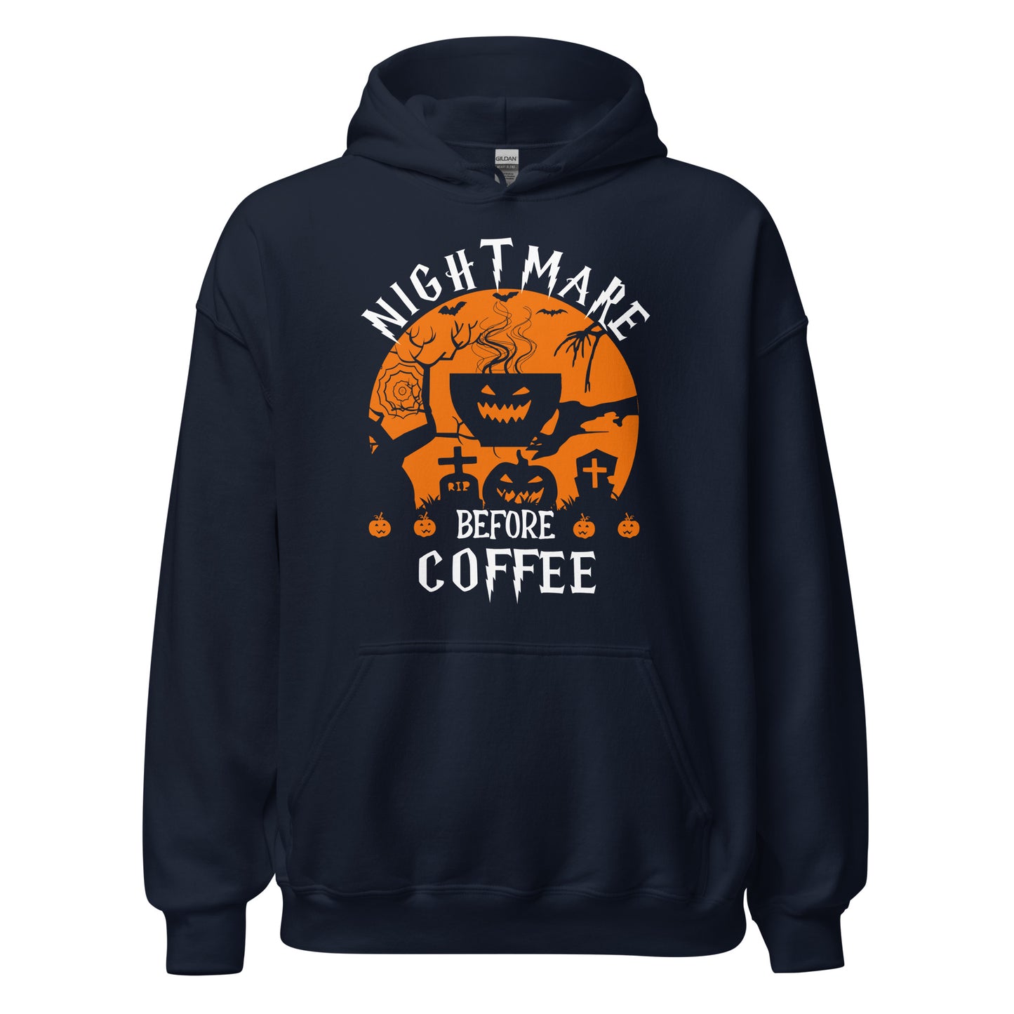 Nightmare BEFORE Coffee - Lustiger Halloween-Pullover für Kaffeeliebhaber