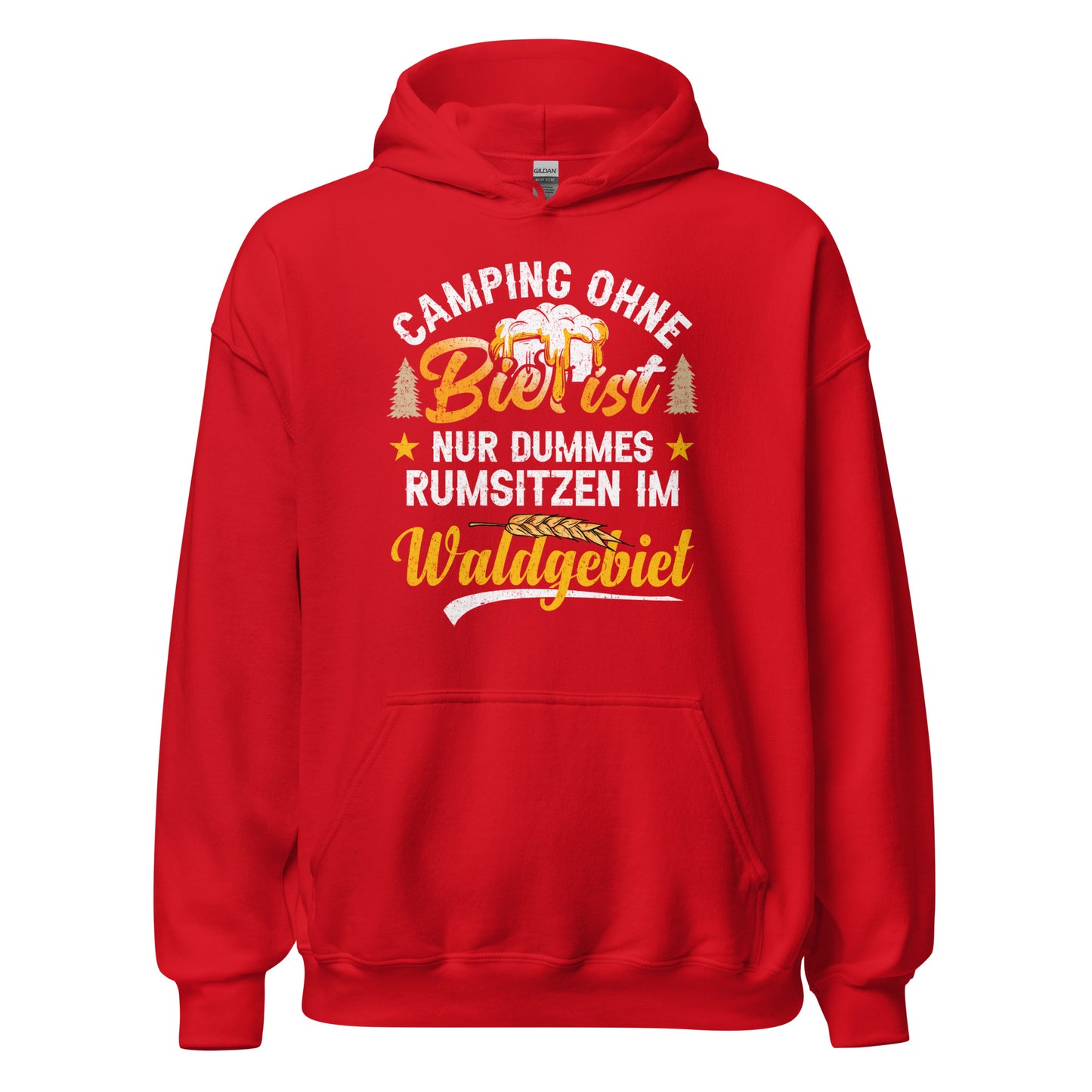 Camping ohne Bier Hoodie | Kapuzenpullover für Outdoor-Fans