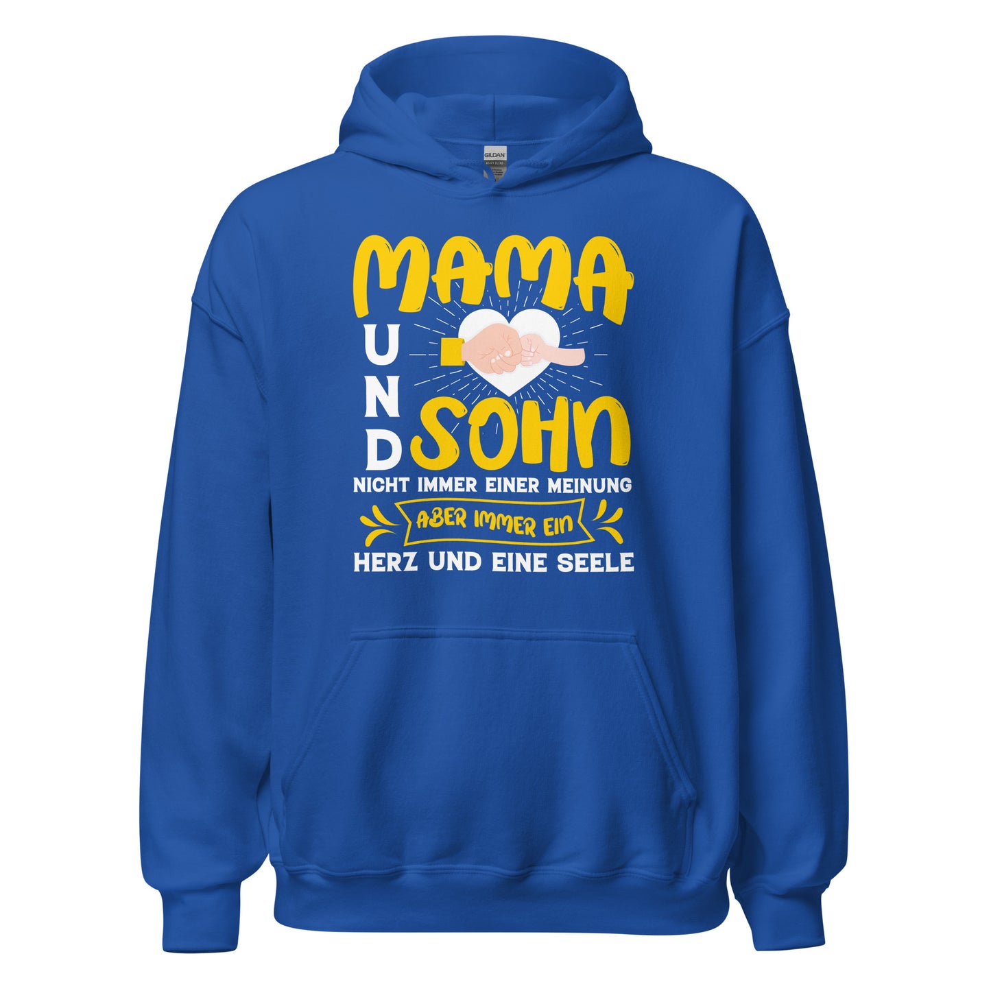 Mama und Sohn Hoodie | Herz & Seele Spruch Kapuzenpullover
