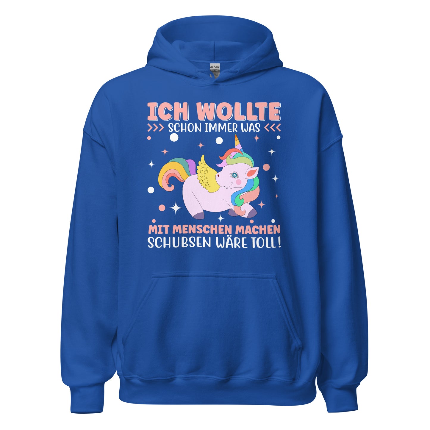 Lustiger Menschenliebhaber Hoodie - Schubsen wäre toll!
