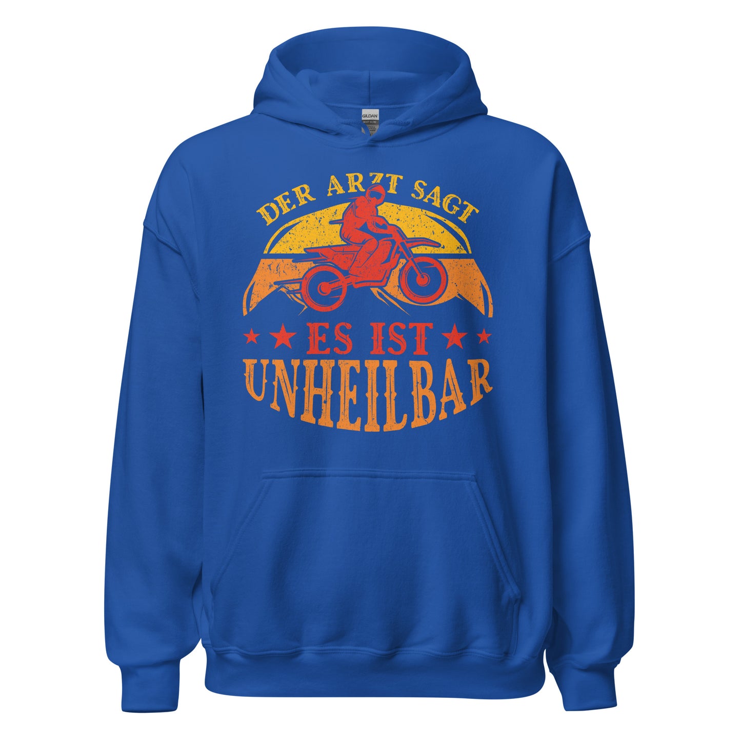 Coole Kapuzenpullover mit dem Spruch 'Der Arzt sagt, es ist unheilbar'