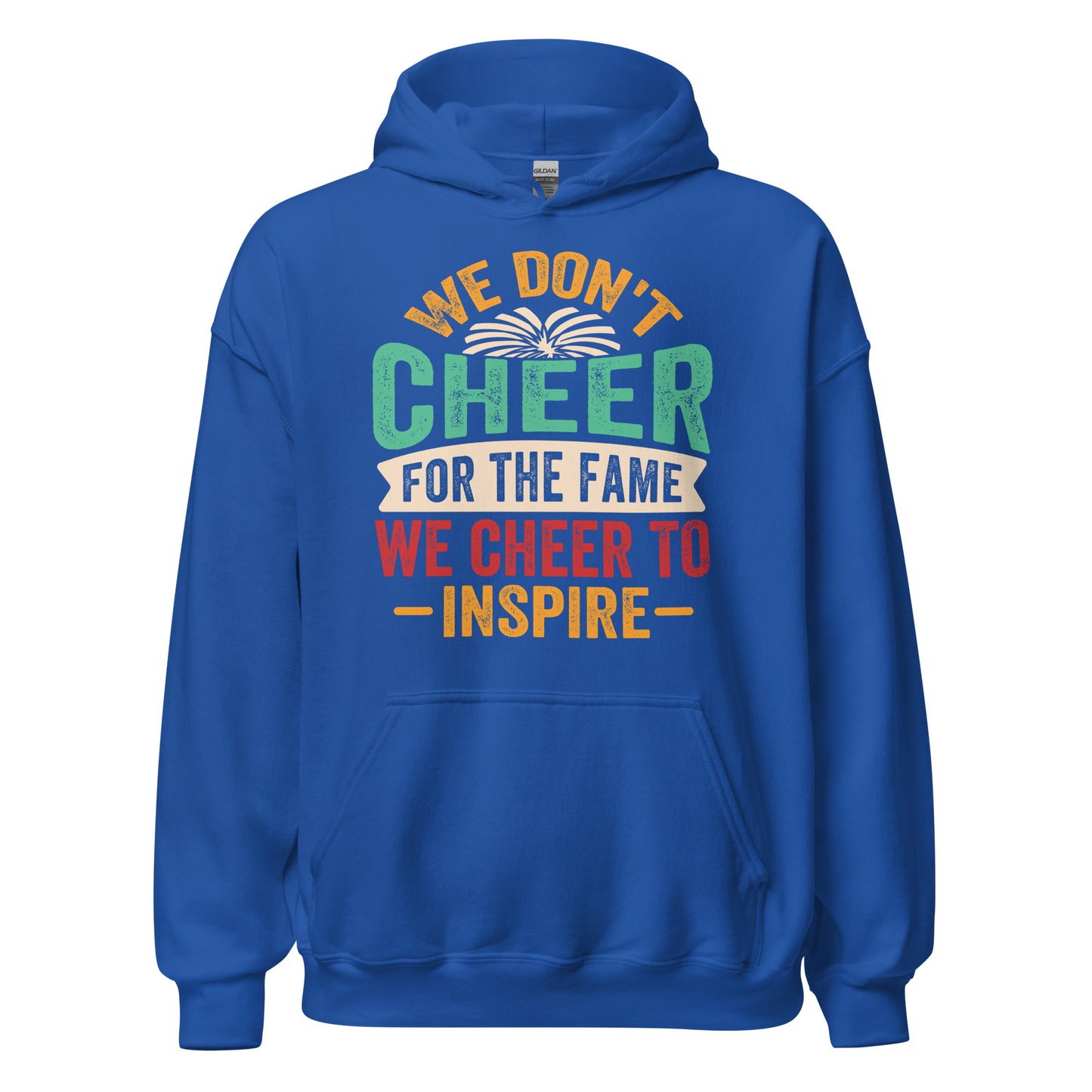 Inspiration statt Ruhm: Cheerleader Hoodie mit dem Slogan 'We don't CHEER for the Fame