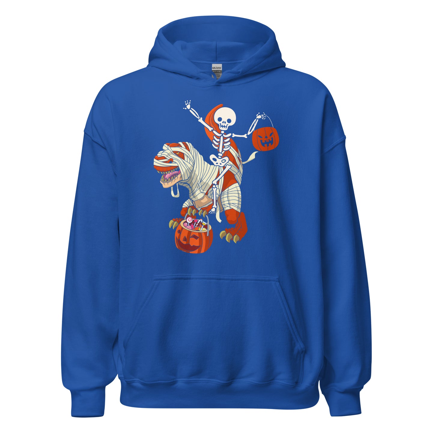 Hoodie: Skull T-Rex - Dino Skelett. Lustiger Pullover mit Grusel-Faktor