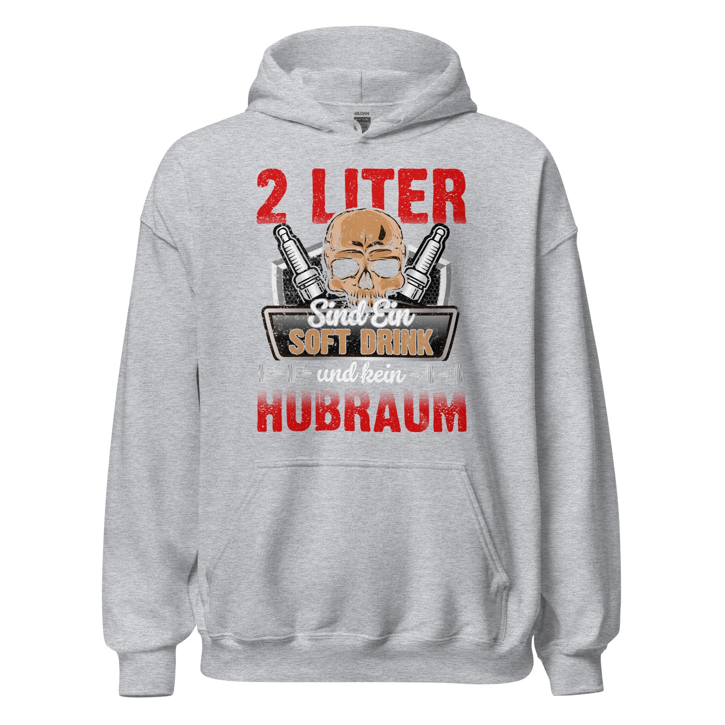2 Liter Hubraum sind ein Softdrink! Hoodie | Lustiger Kapuzenpullover für Auto-Enthusiasten