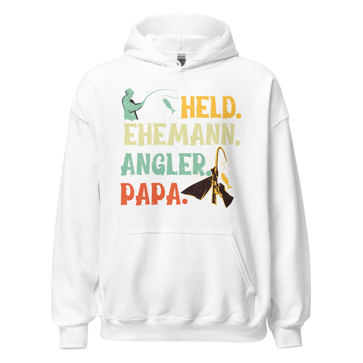Stolzer Hoodie - "Held, Ehemann, Angler, PAPA!" - Jetzt bestellen!