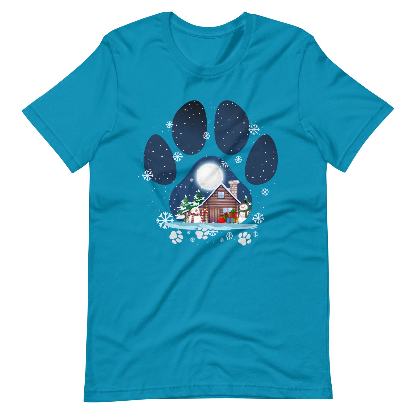 Weihnachts Pfote - Festliches T-Shirt mit niedlichem Pfoten-Design