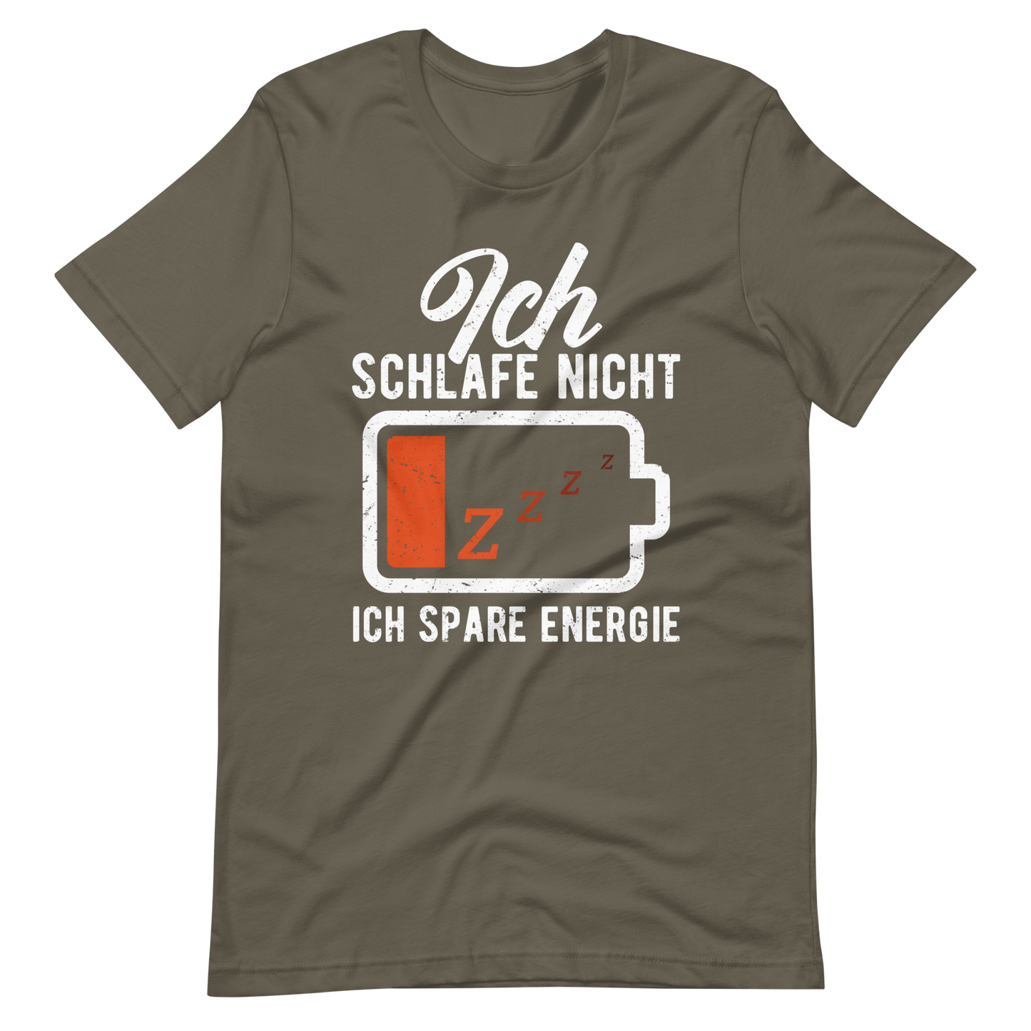 Ich schlafe nicht T-Shirt - Spruch über Energie sparen