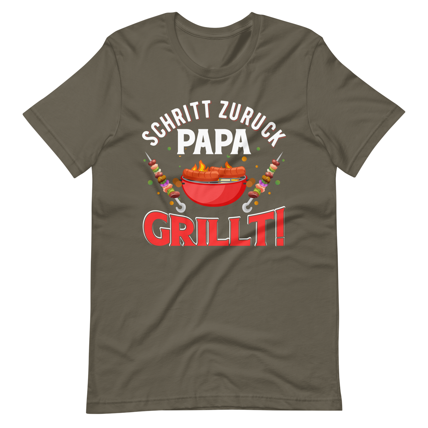 Papa GRILLT - Schritt zurück, Achtung! T-Shirt