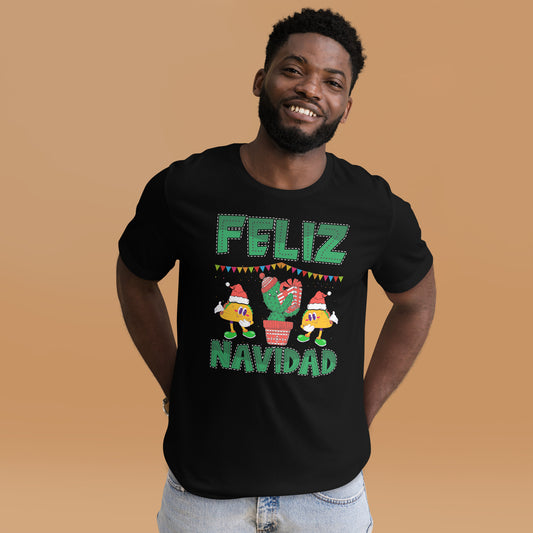 Frohe Weihnachten T-Shirt: Feliz Navidad, Merry Christmas