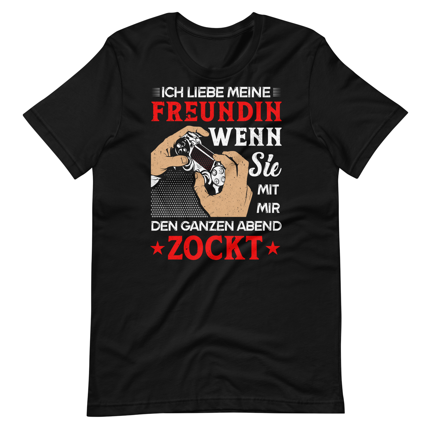 Gamer-Kapuzenpullover Zocker-Erlebnisse | Spruch: "Liebe, wenn Freundin zockt!"