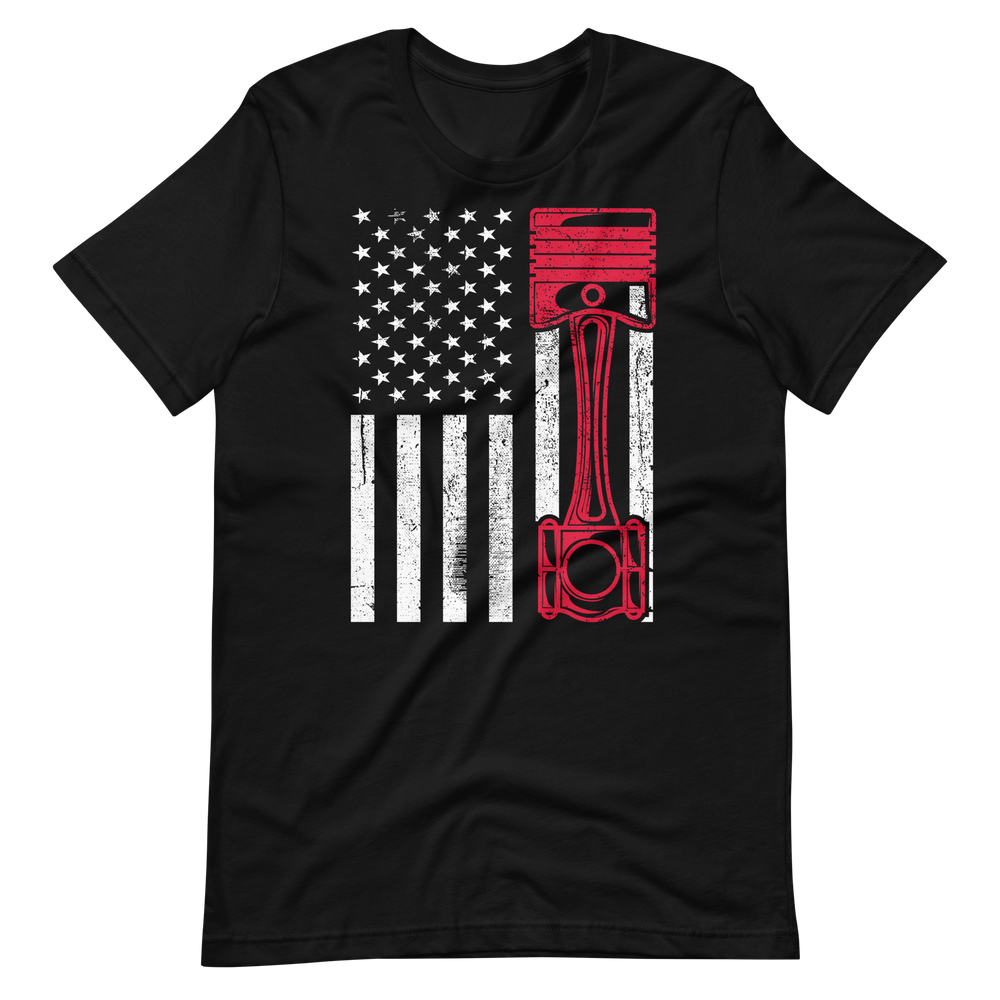 American Flag Muscle Car T-Shirt für Herren und Damen