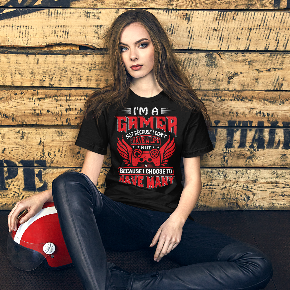 Lustiges Gamer-Shirt - I am a Gamer, and I have many Lifes! - Gamer Shirts