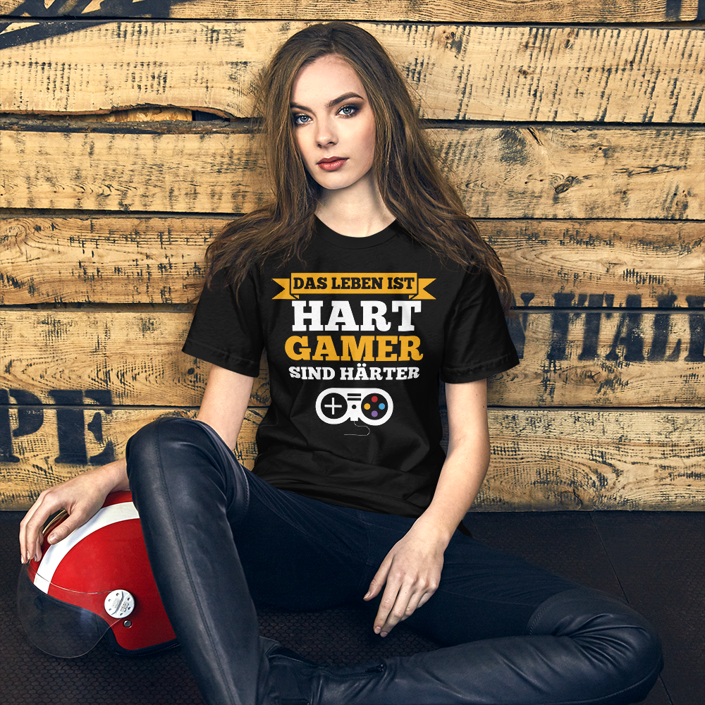 Gamer T-Shirt: Das Leben ist hart, Gamer sind härter!