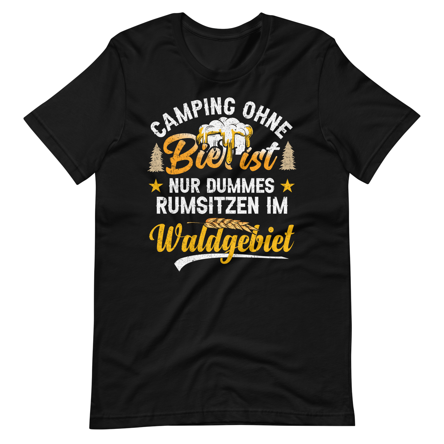 Camping T-Shirt mit witzigem Spruch - Kein Bier, kein Spaß