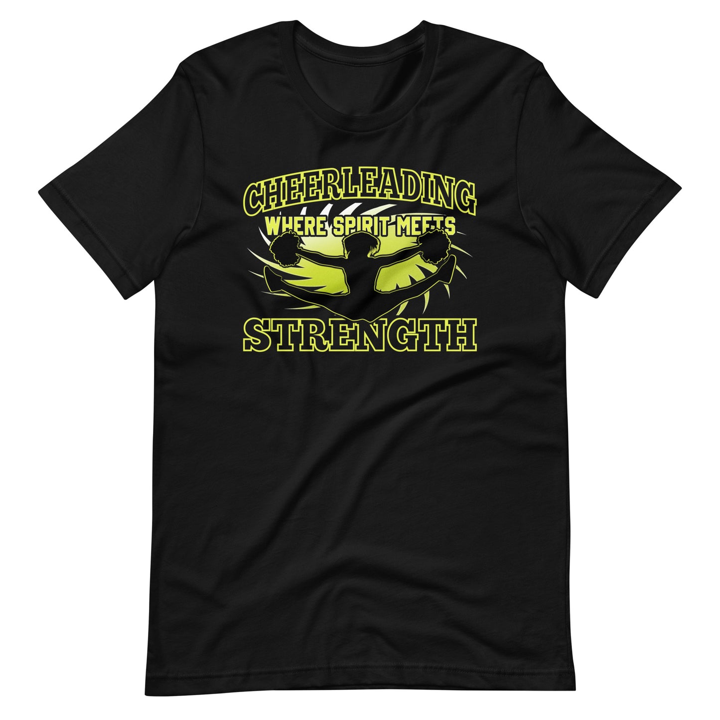 Cheerleading: Wo Geist auf Stärke trifft! Lustiges Design T-Shirt