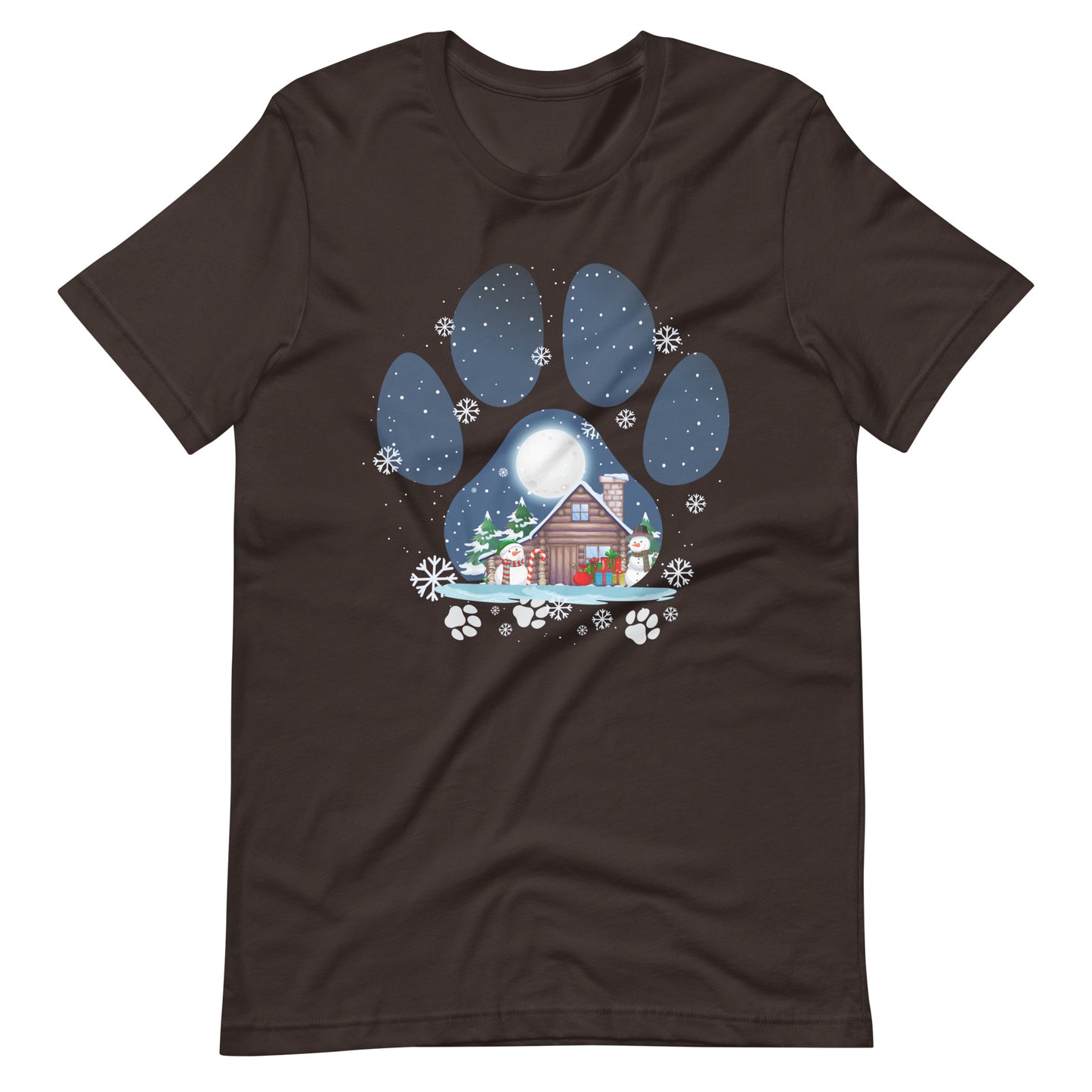 Weihnachts Pfote - Festliches T-Shirt mit niedlichem Pfoten-Design