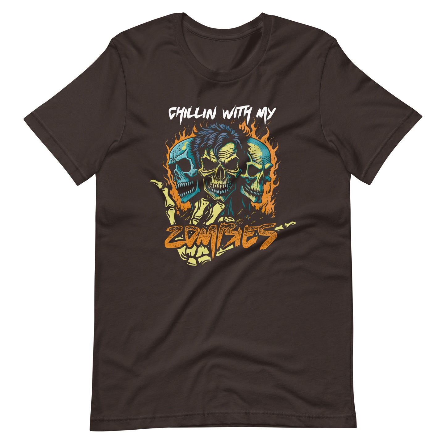 Halloween T-Shirt: Chillin with my Zombies - Coole Gruselmode