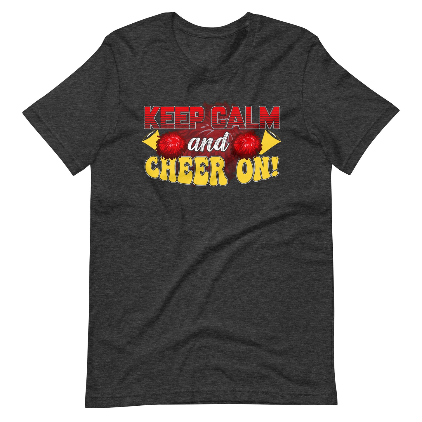 Keep Calm and CHEER ON! - Cheerleading T-Shirt