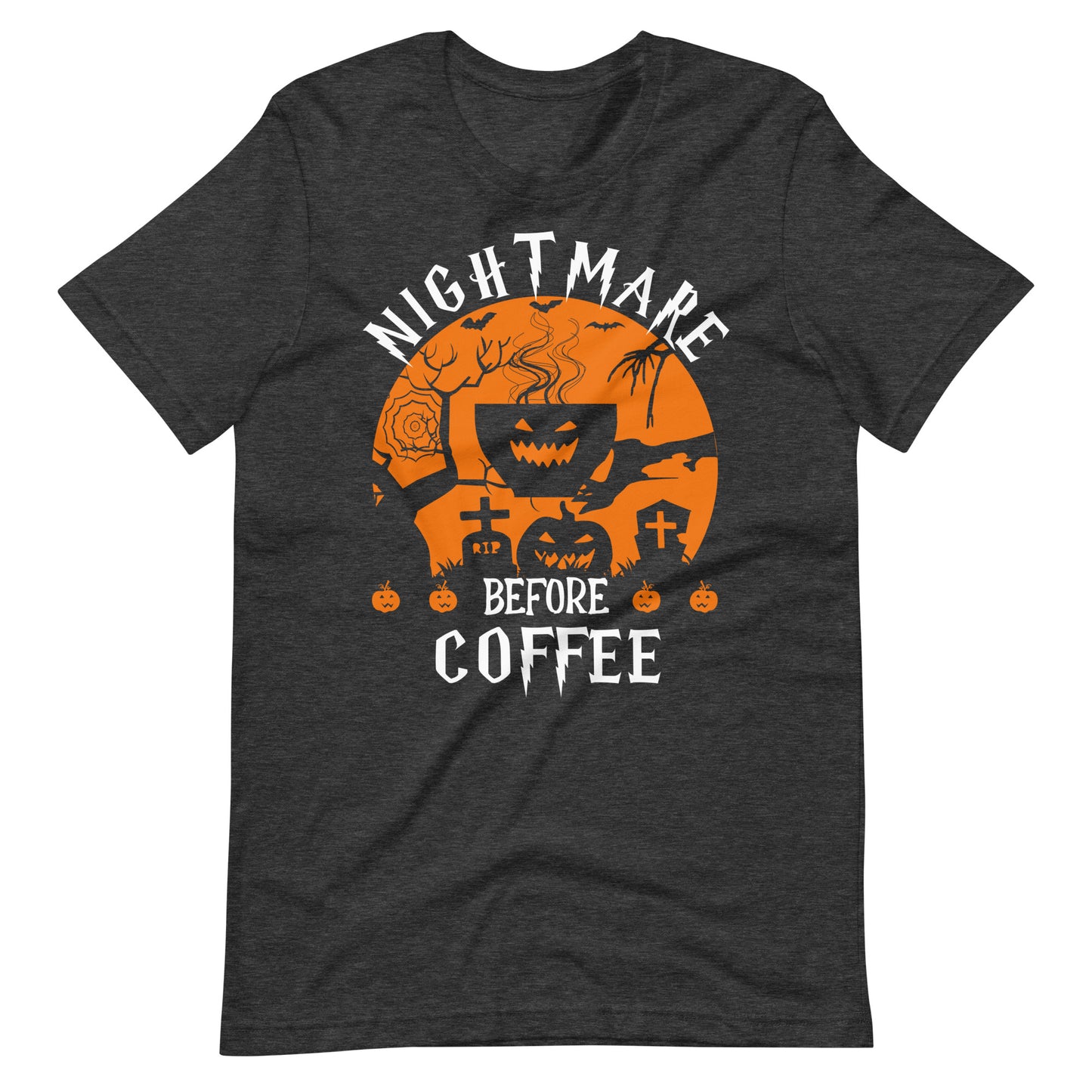 Halloween T-Shirt: Nightmare BEFORE Coffee - Lustiger Koffein-Albtraum