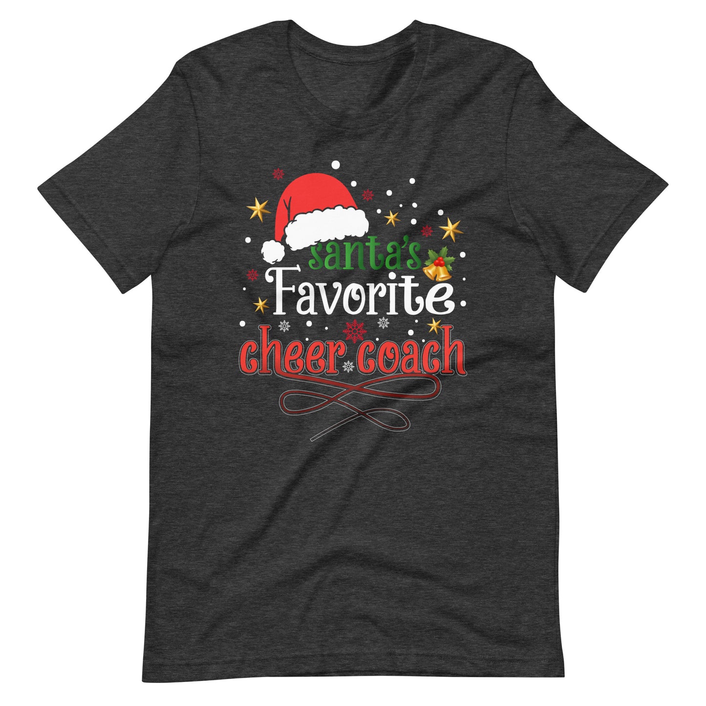 Einzigartiges T-Shirt: Santa's Favorite Cheer Coach – Weihnachtsstimmung im Cheerleading-Stil