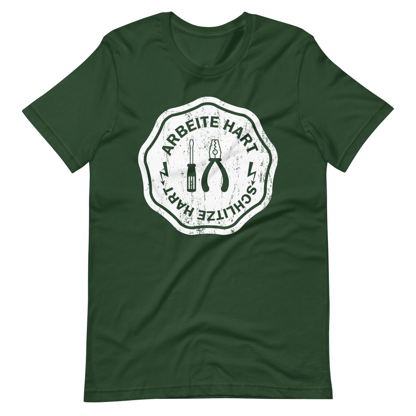 Arbeite hart, schlitze hart T-Shirt - Coole Arbeitskleidung