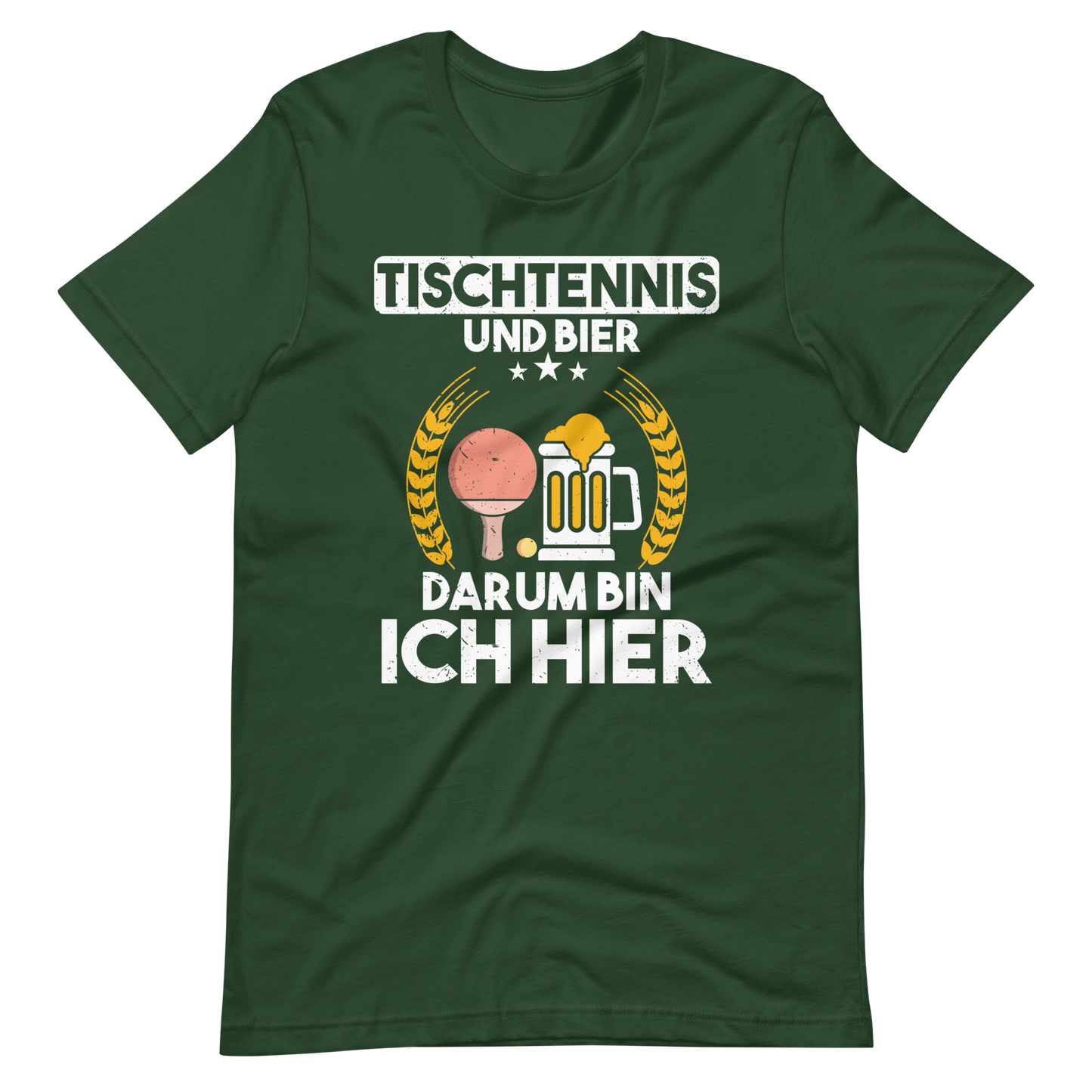 Tischtennis und Bier - Das perfekte Duo! Lustiges T-Shirt für Tischtennisfans
