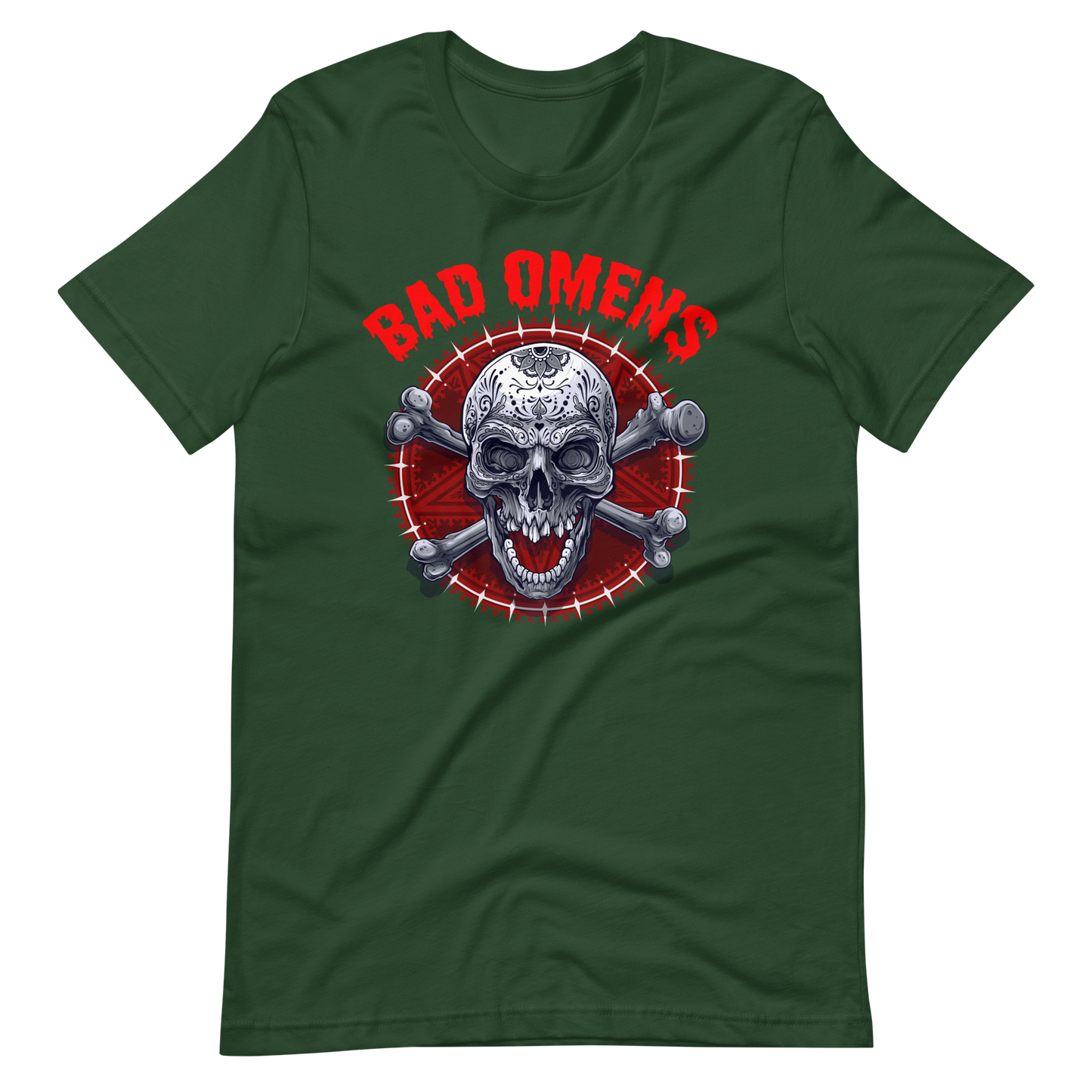 Coole T-Shirt Bad Omens! Totenkopf Style! | Unheilvoller Look