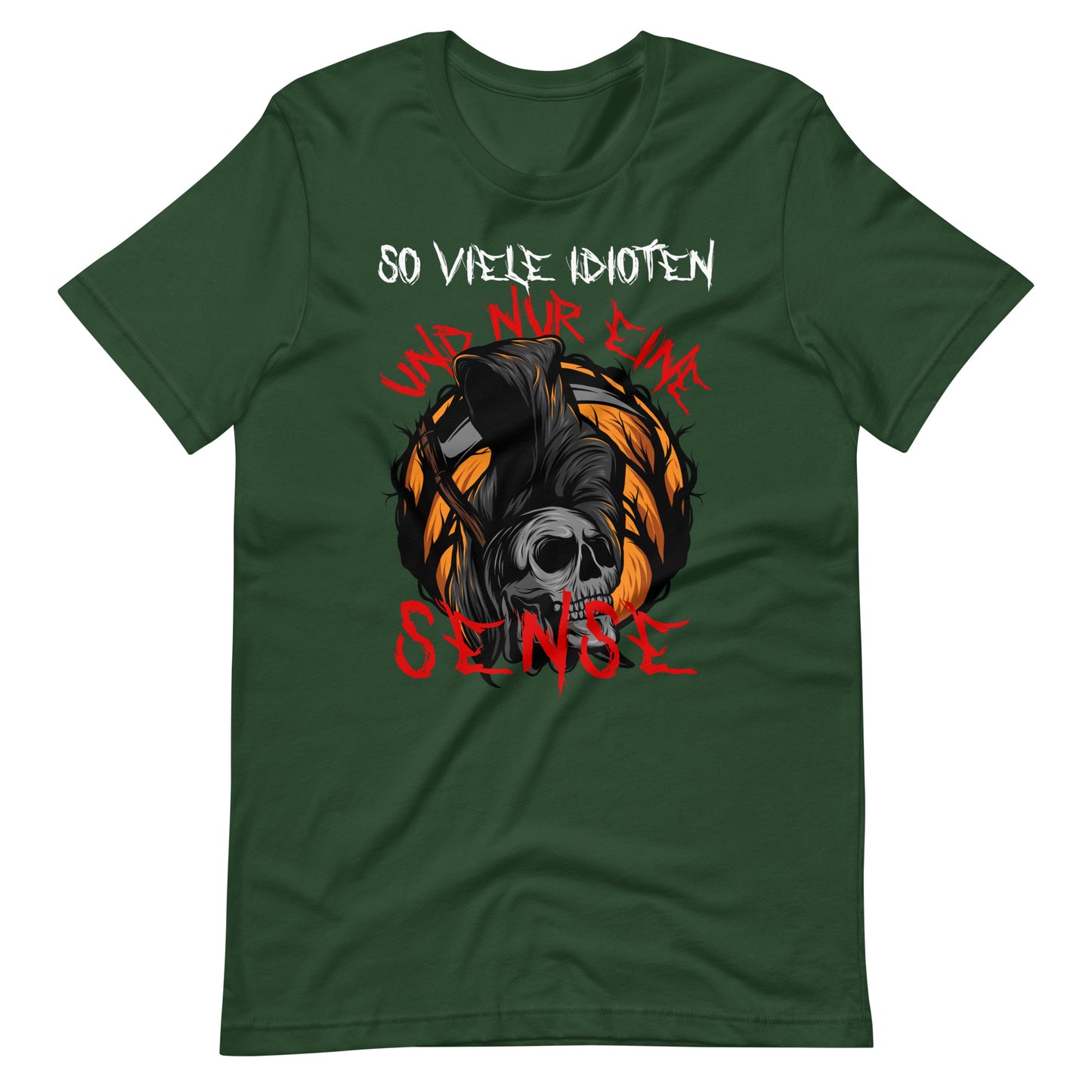 Halloween T-Shirt: So viele Idioten und nur eine Sense - Lustiger Grusel