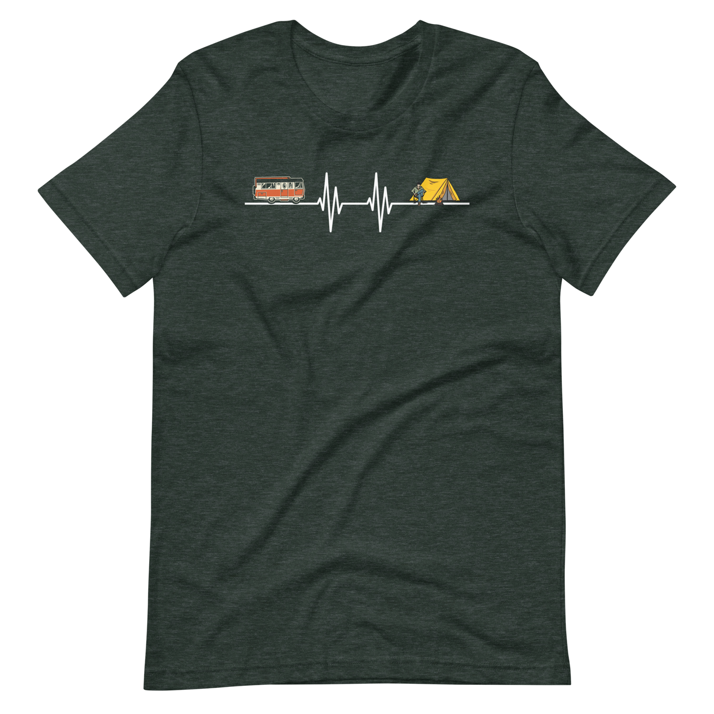 Mein Herz schlägt für Camping T-Shirt - Perfekt für Outdoor-Fans!