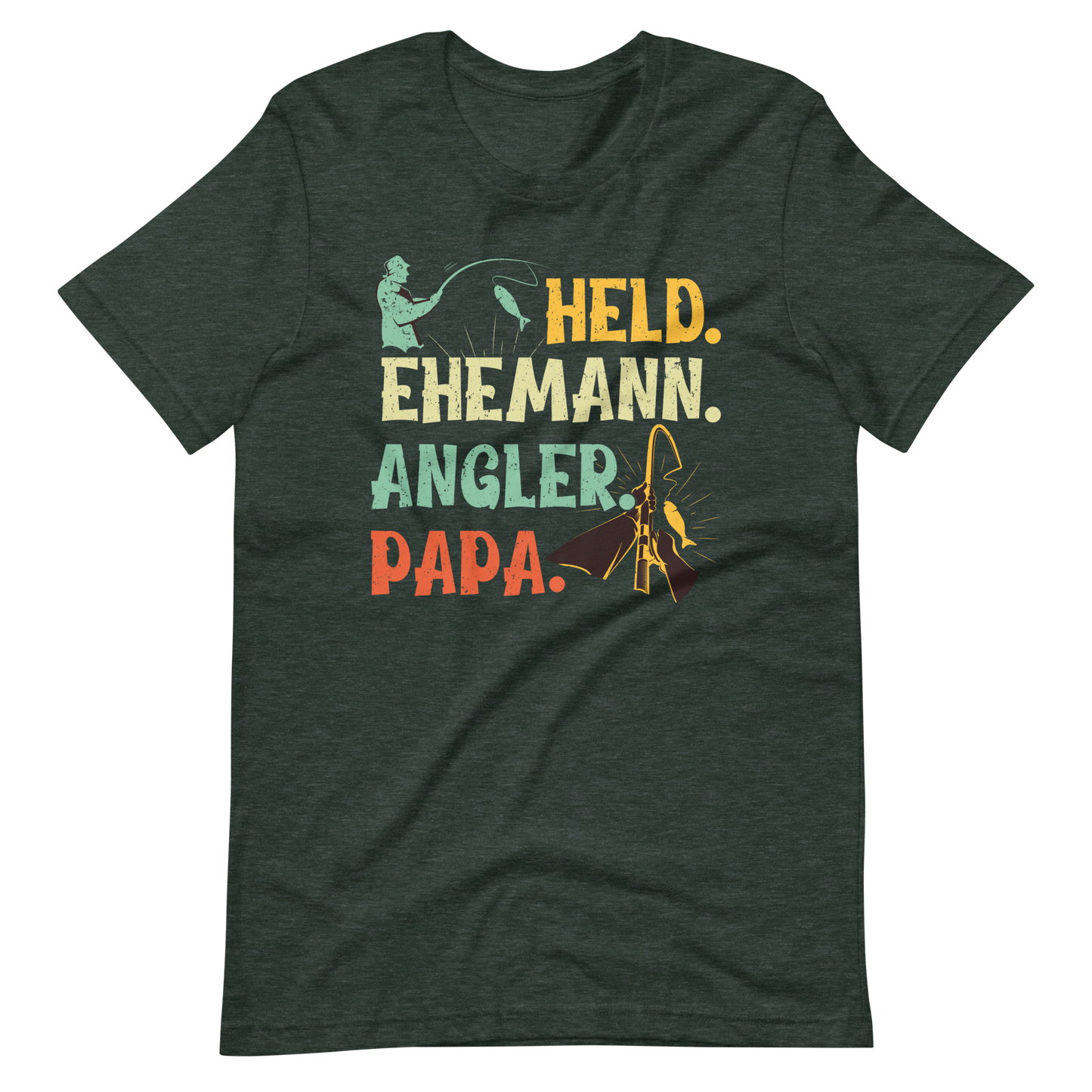 Held, Ehemann, Angler, PAPA! - Witziges Vatertag T-Shirt