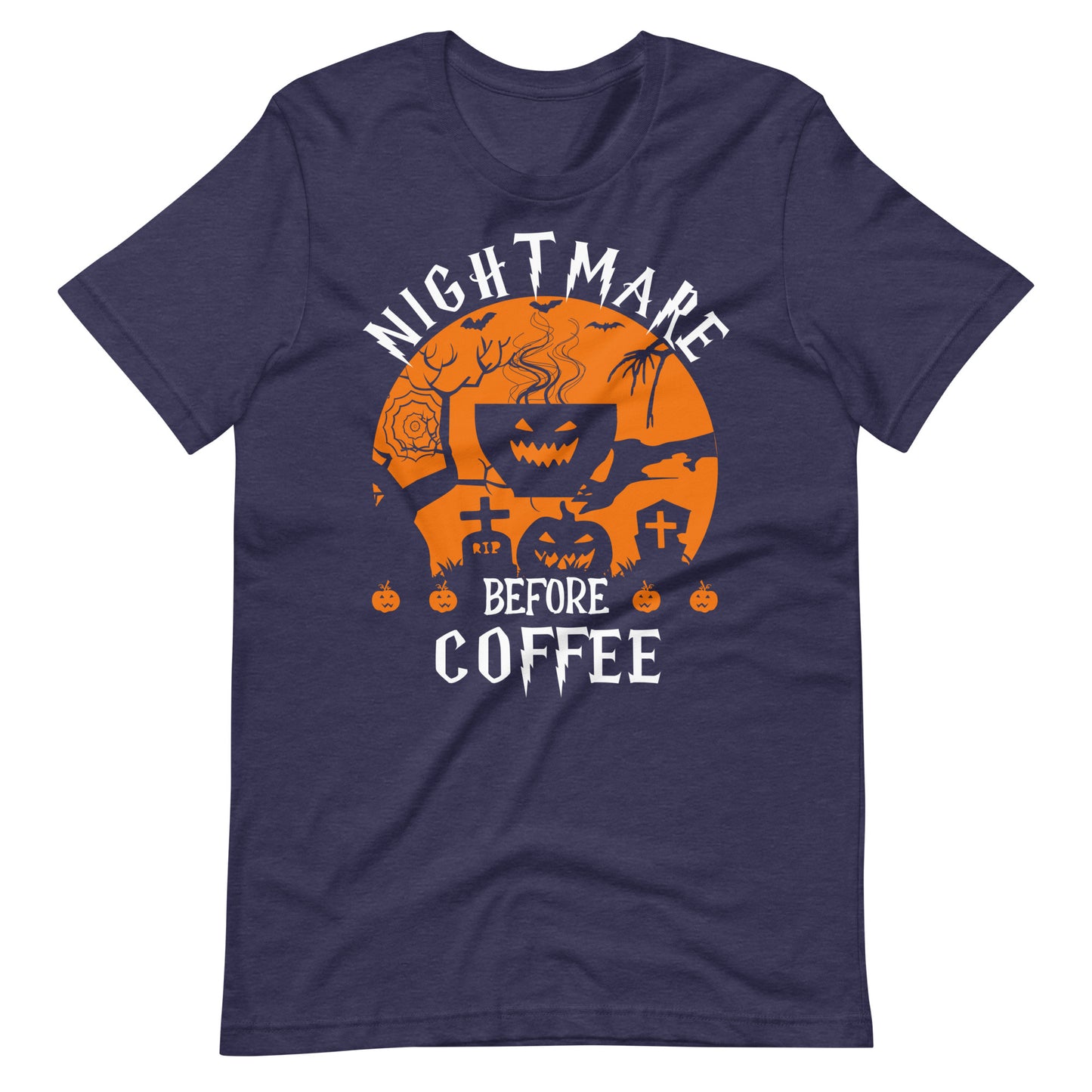 Halloween T-Shirt: Nightmare BEFORE Coffee - Lustiger Koffein-Albtraum