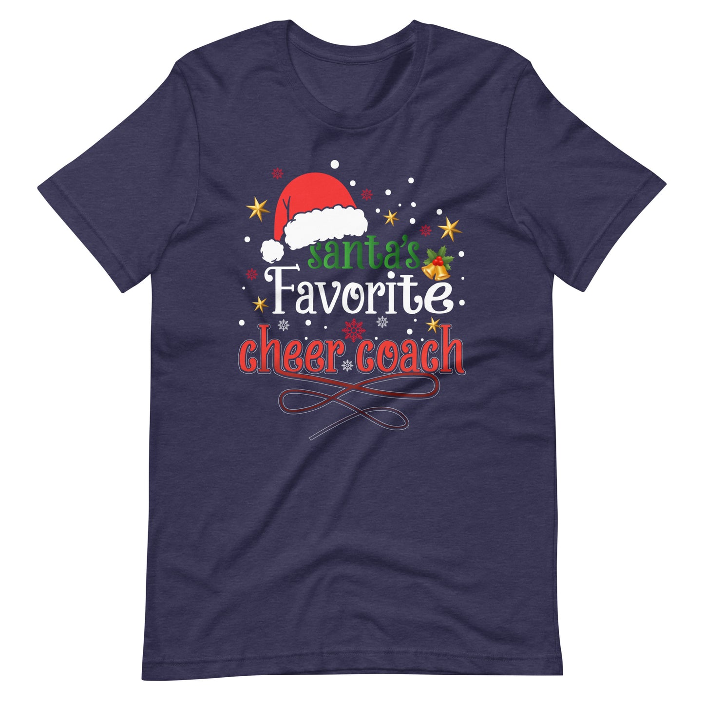 Einzigartiges T-Shirt: Santa's Favorite Cheer Coach – Weihnachtsstimmung im Cheerleading-Stil