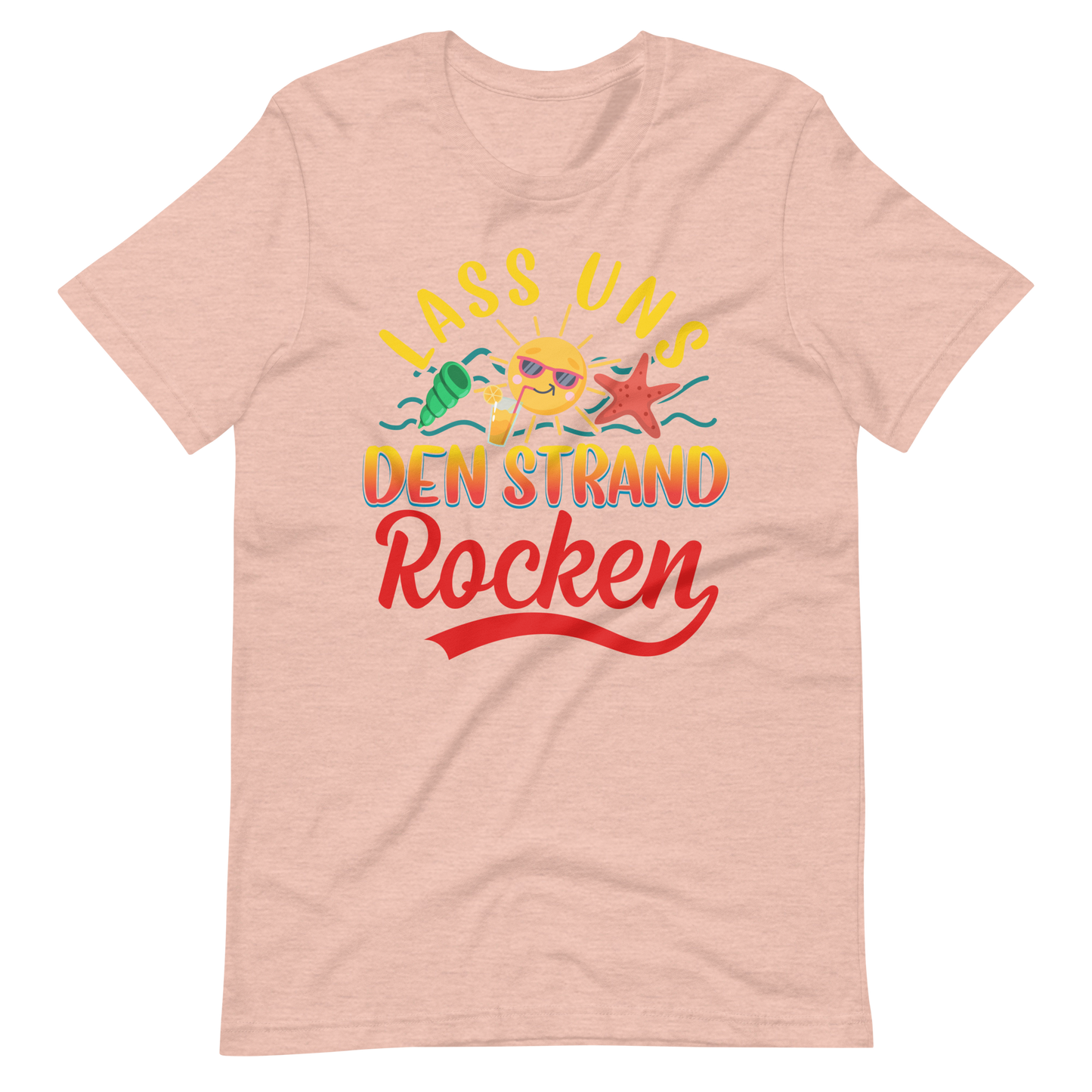 Lustiges T-Shirt "Lass uns den Strand ROCKEN!" für den Sommer