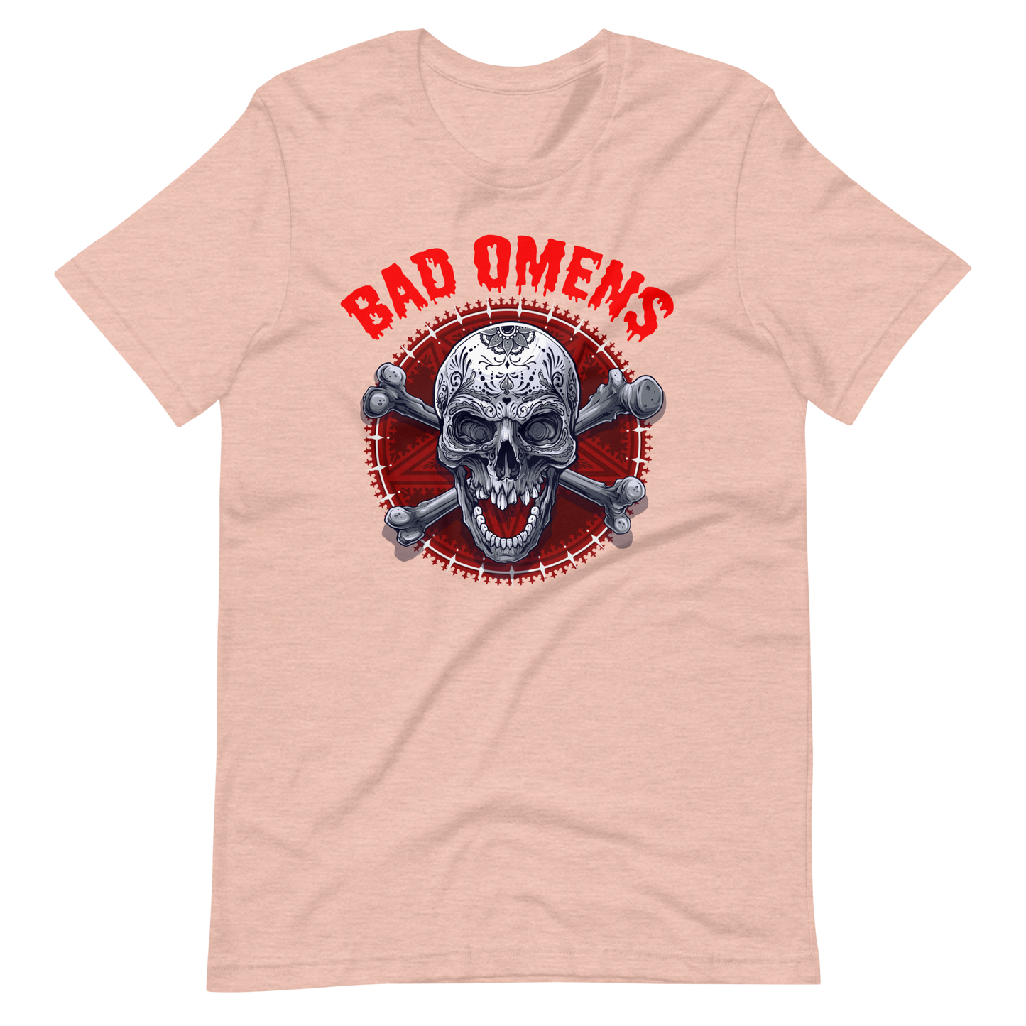 Coole T-Shirt Bad Omens! Totenkopf Style! | Unheilvoller Look