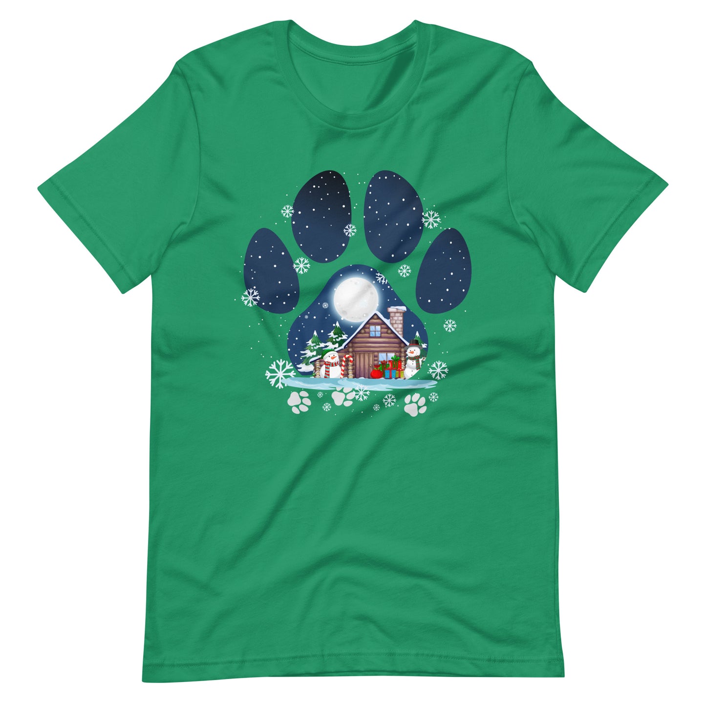 Weihnachts Pfote - Festliches T-Shirt mit niedlichem Pfoten-Design