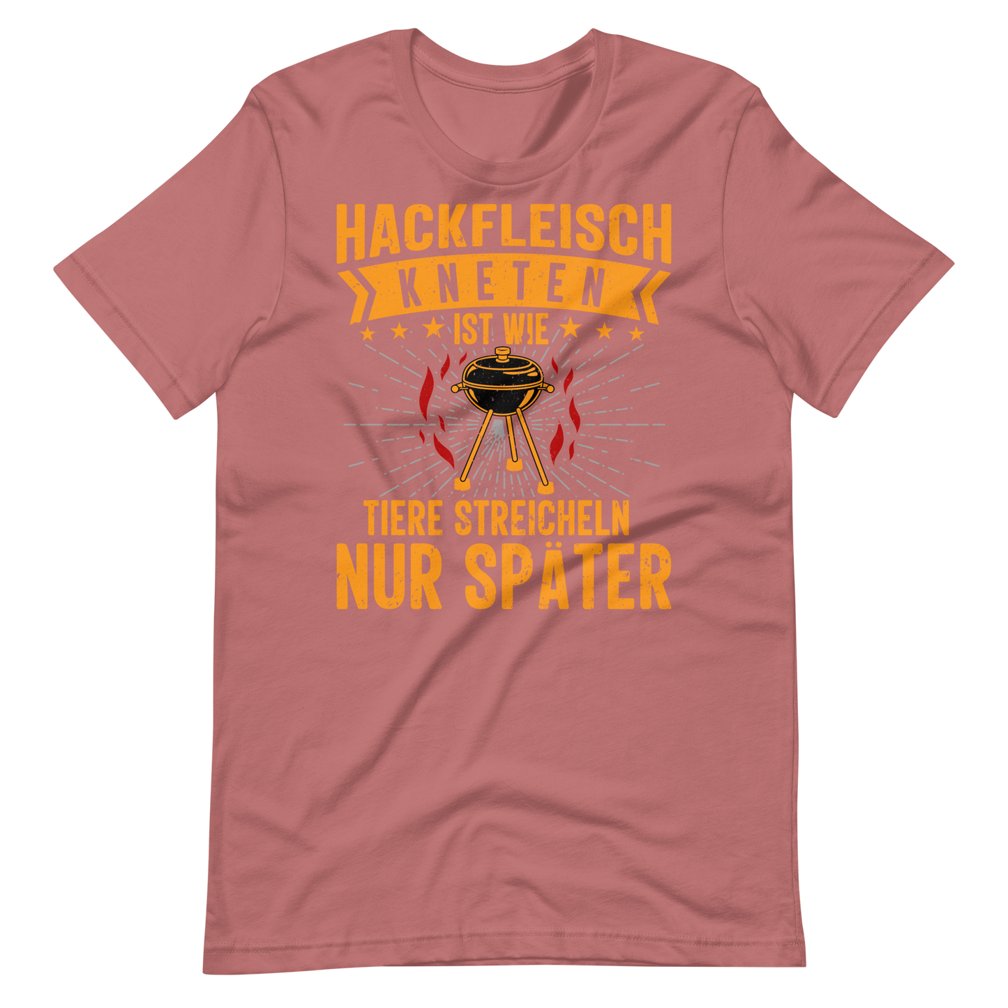 Lustiges Hackfleisch T-Shirt - Tiere streicheln & Grillen